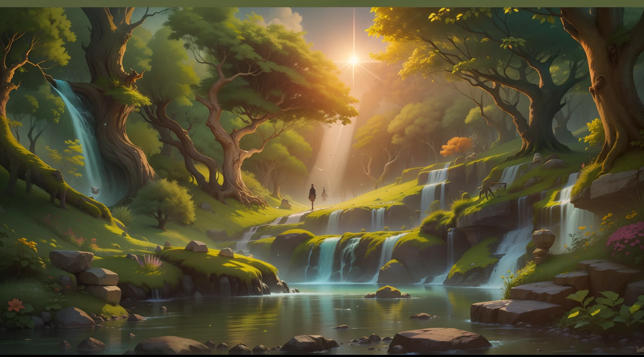 scenecy, mundo espiritual, luz encantadora sobrenatural,