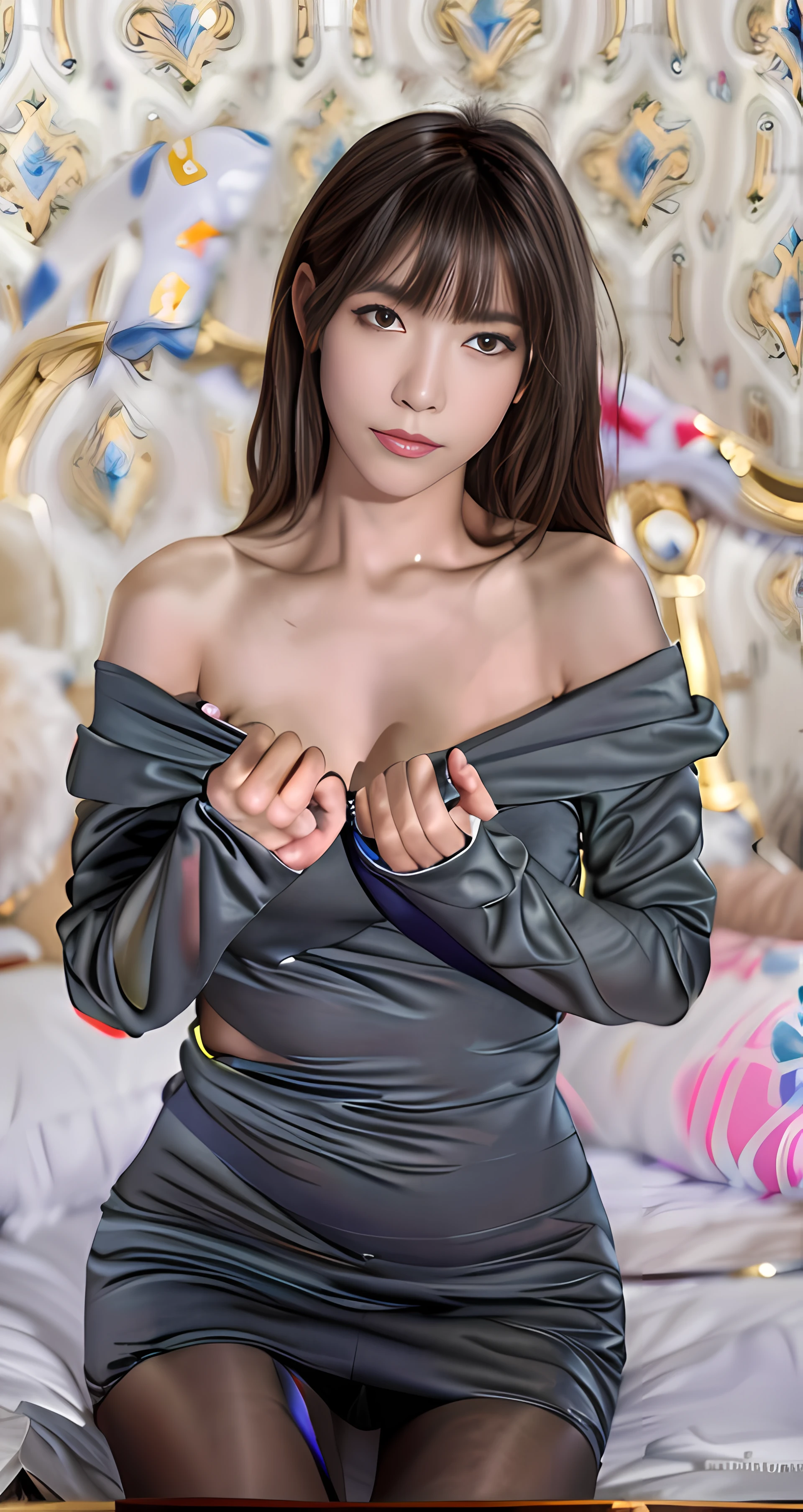 primitive,tmasterpiece,ultra fine photos,,best qualtiy,超高分辨率,Photoreality,rays of sunshine,full-body portraits,stunningly beautiful,,dynamicposes,delicated face,Vibrant eyes,opulent,milkyW,Highly detailed skin,Realistic details of skin,Visible Pore,tack sharp focus,8K UHD,digital SLR camera,high qulity,White skin of the,photo-realism,DL,