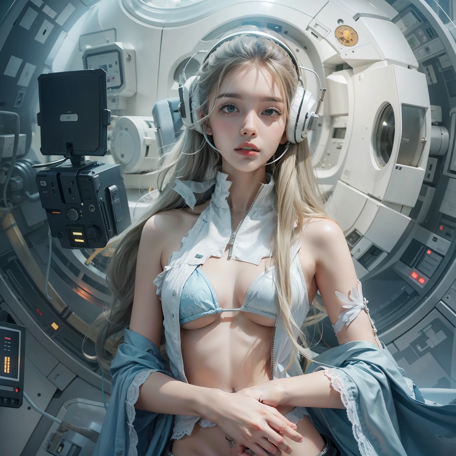 Inside the spacecraft