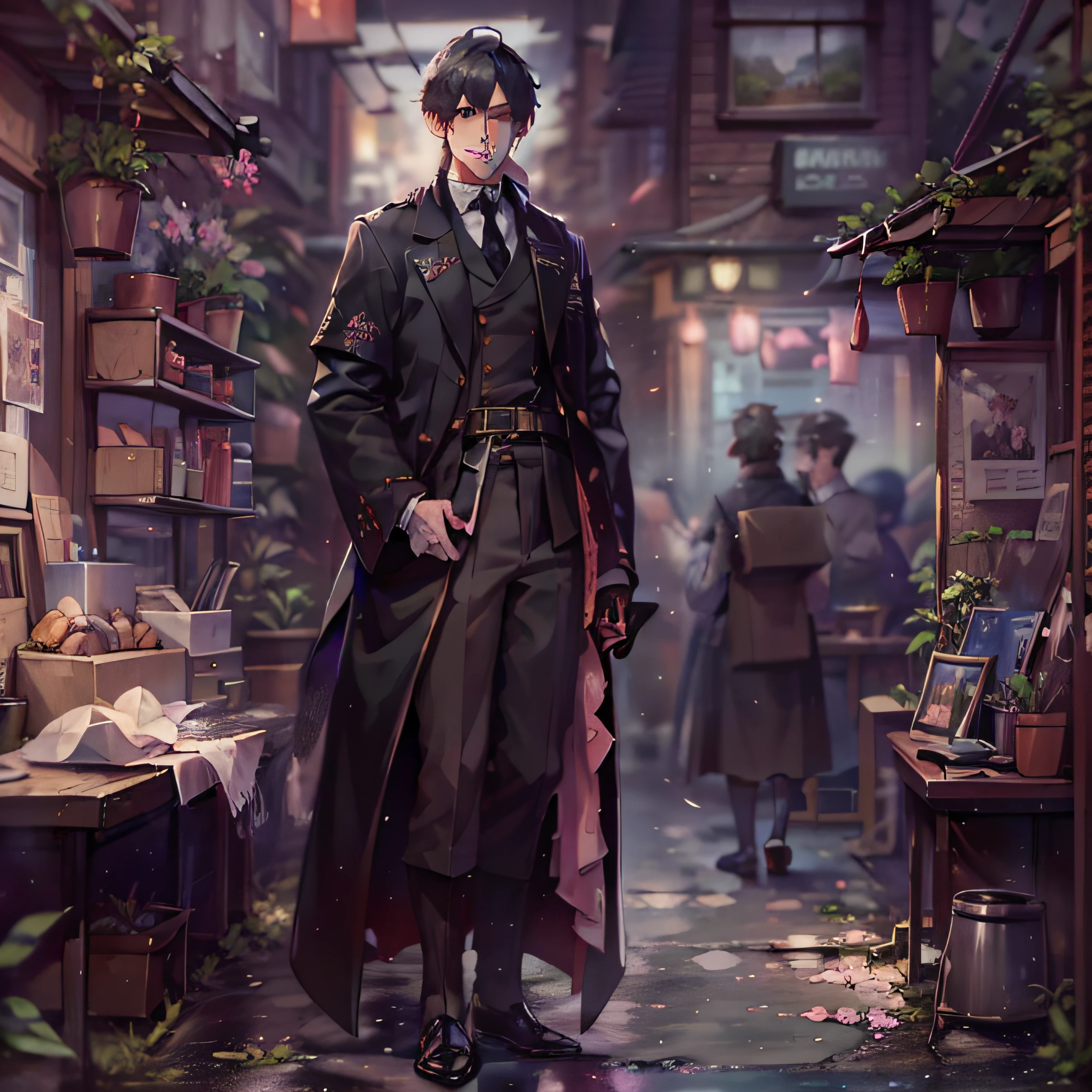 masterpiece、Melancholy young man、Poor figure、tense look、fine lines、Young man in withered black suit、Chong Broad Hut、1a person々youthfulness、Landscape with rusty shades、20Century London、Sherlock Holmes & The city of London where John Watson played an active role、Victorian、RAW photo of a landscape、detaile、Photorealsitic、hyper realistic photography、8K UHD、Digital SLR、Soft lighting、hightquality、film grains、FujifilmXT3、(masterpiece)、Human perspective、People's eye level、masterpiece、top-quality、Highly elaborate CG Unity 8K wallpapers、an oil painting、awardwinning photo、Bokeh、depth of fields、nffsw、bloom、chromatic abberation、Photorealsitic、Very detailed、art stations、Trending on CGSociety、Convoluted、high details、Dramatic、Volumetric lighting、artwork in the style of guweiz, guweiz masterpiece, guweiz on pixiv artstation, guweiz, guweiz on artstation pixiv, by Yang J, in the art style of bowater, loish and wlop