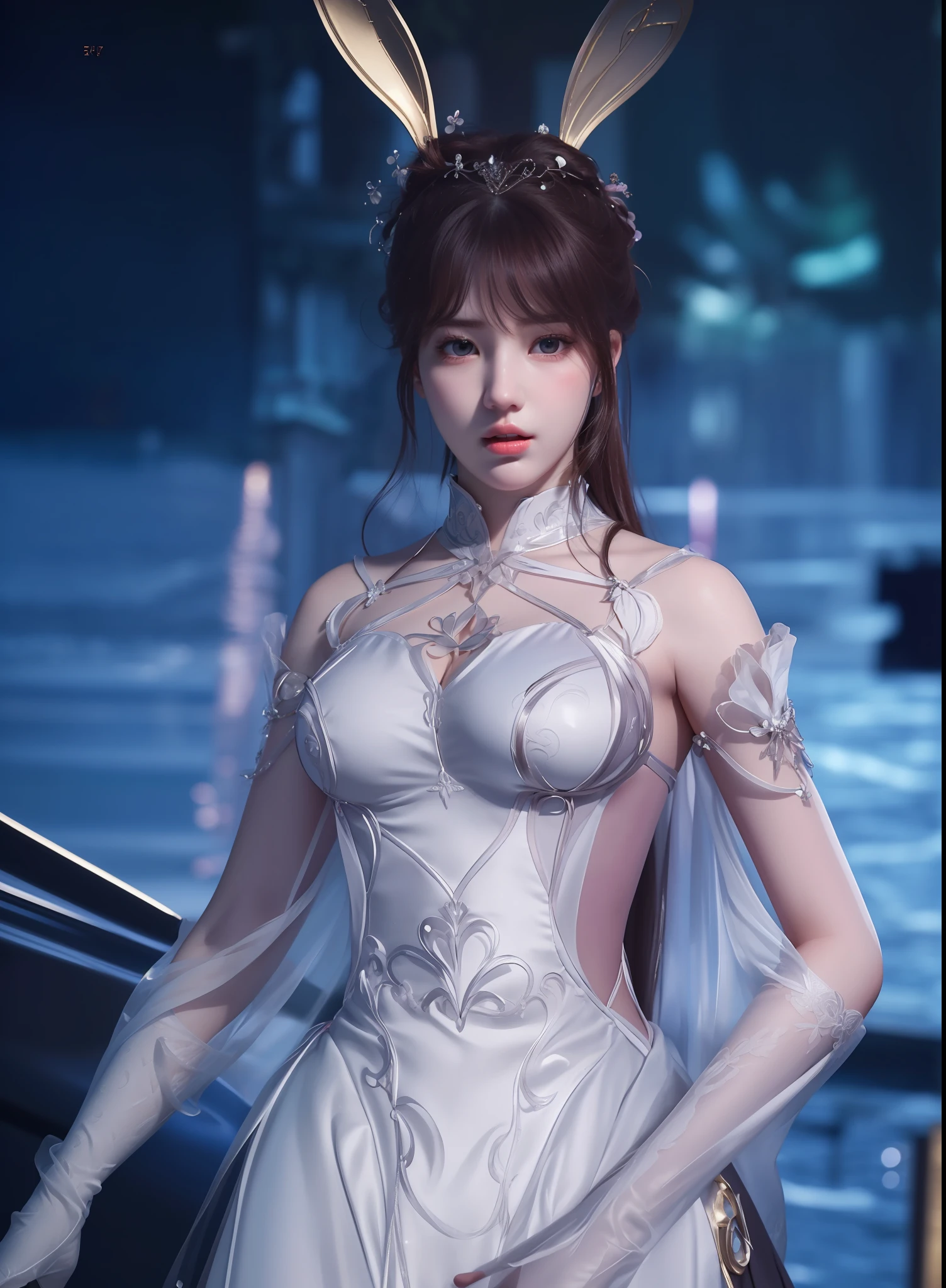 Masterpiece, Best Quality, Extremely Detailed 8k, Ultra HD, Ultra-detailed, Highly Detailed, Ultra High Realistic, Ultra-realistic, Hyperrealistic, Hyperrealism, (1girl:1.5), (Solo:1.5), (Beautiful Suzy:1.7), (Beautiful Cute European:1.7), Anatomically Correct, (Detailed Realistic Skin Texture), (Realistic Big Breasts), Slender Abs, (Closed Mouth:1.3), Nsfw, Dynamic Pose,