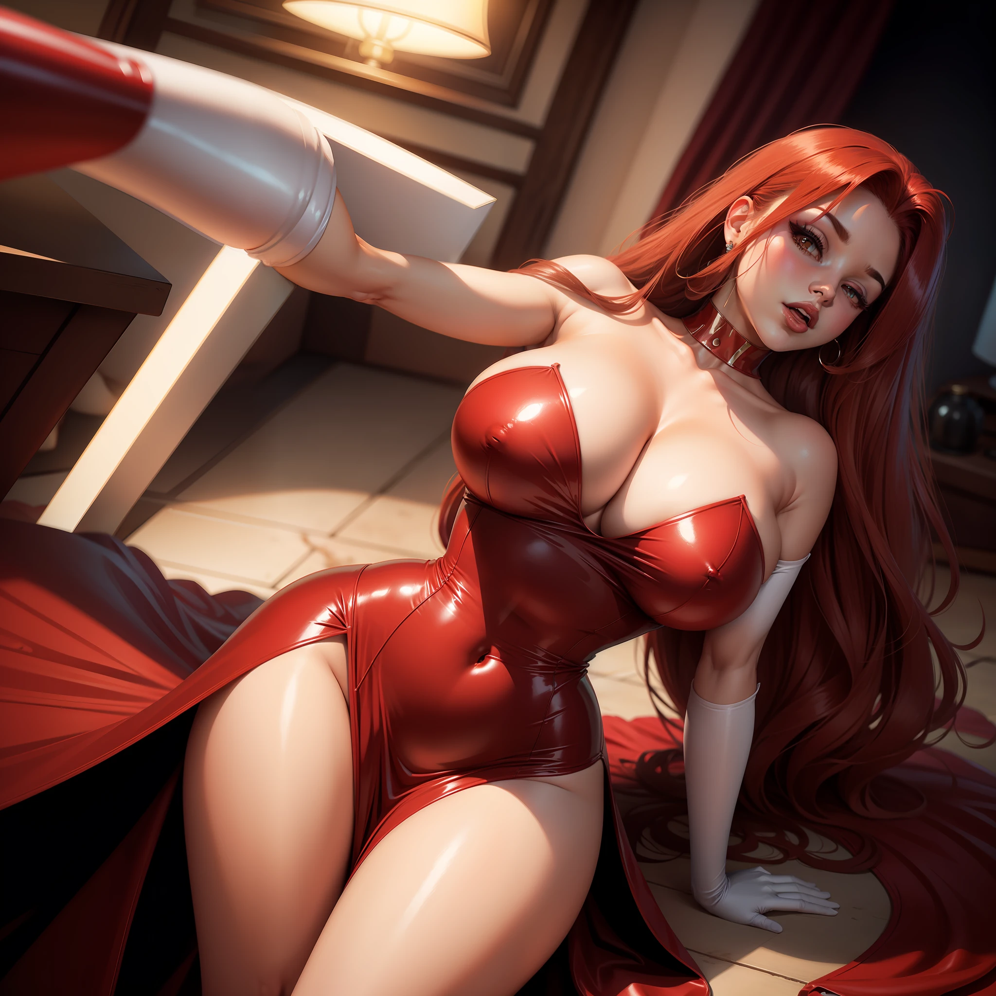 Jessica rabbit, excitante, vestido, big tits