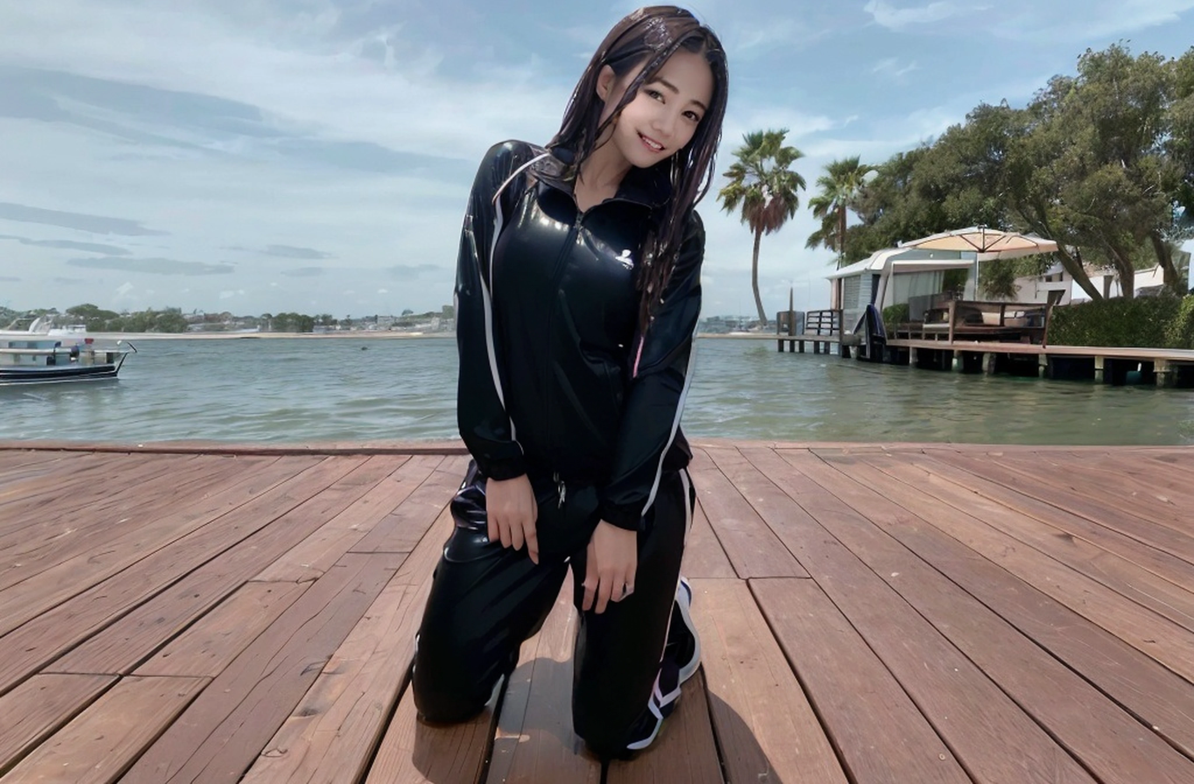 (top-quality, RAW images, realphoto, 16k picture quality, masterpiece), (Wet shiny brown hair, Hair covered in liquid:1.4)