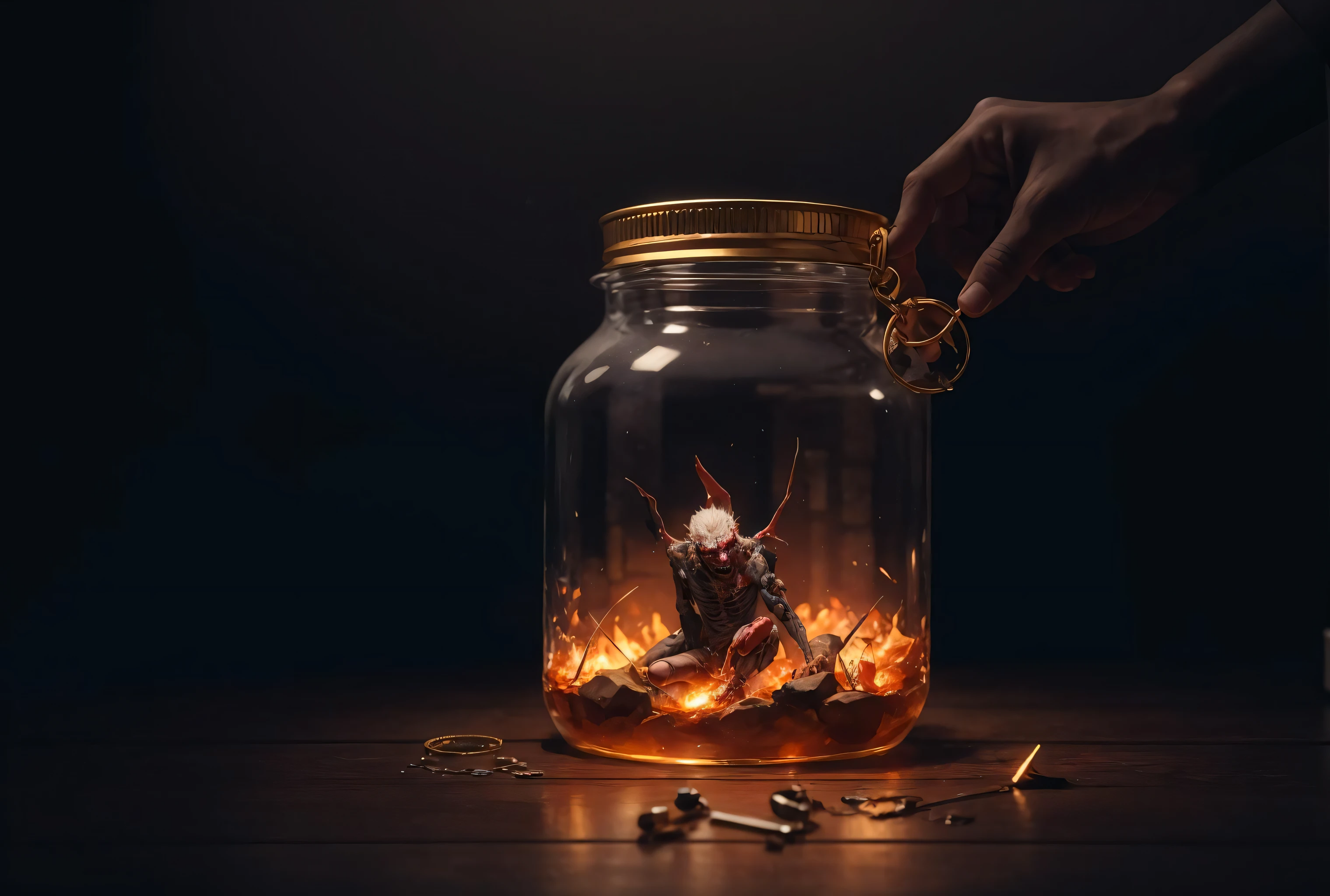 In this unnerving account, a boy named Lucas lies imprisoned inside a glass jar, his fragile frame awash in crimson liquid. His cries of distress echo throughout the empty chamber, as though he were trapped within a living nightmare. The jar is encrusted with filth and grime, bearing testimony to the countless acts of sadism that have transpired within its confines. On closer inspection, one discovers that Lucas's tender limbs have been transformed into instruments of pain and suffering, adorned with intricate patterns of razor-sharp barbs and needles. His once pure and unsullied face is now a canvas for the macabre artistry of the monstrous forces that have held him captive. Their touch is heavy upon his small shoulders, their whispers a symphony of madness and depravity that seeks to consume his very soul. Lucas's sobbing breaths grow ever more labored as the minutes tick by, his puny struggles futile against the relentless march of his impending demise. The world outside the jar remains oblivious to the agonizing ordeal taking place within its sterile confines, unaware that they are but mere strands of consciousness removed from becoming part of the same unspeakable act of sacrifice. This is a visual experience designed to challenge the strongest of spirits, a testament to the unfathomable depths of human depravity and the unwavering resolve to perpetuate the cycle of violence and abuse that defines our species.