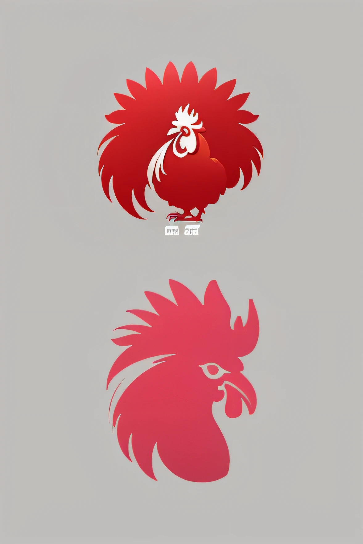 (Simple logo, Rooster head:1.2) ultra minimalistic, , Rooster head, Simple line outline, Simple and elegant, Highlight the uniqueness and quality of the brand。(Red White:1.1),(lineworks:1.1),(succinct:1.1),(elegant:1.1),(Uniqueness:1.1),(quality:1.1)