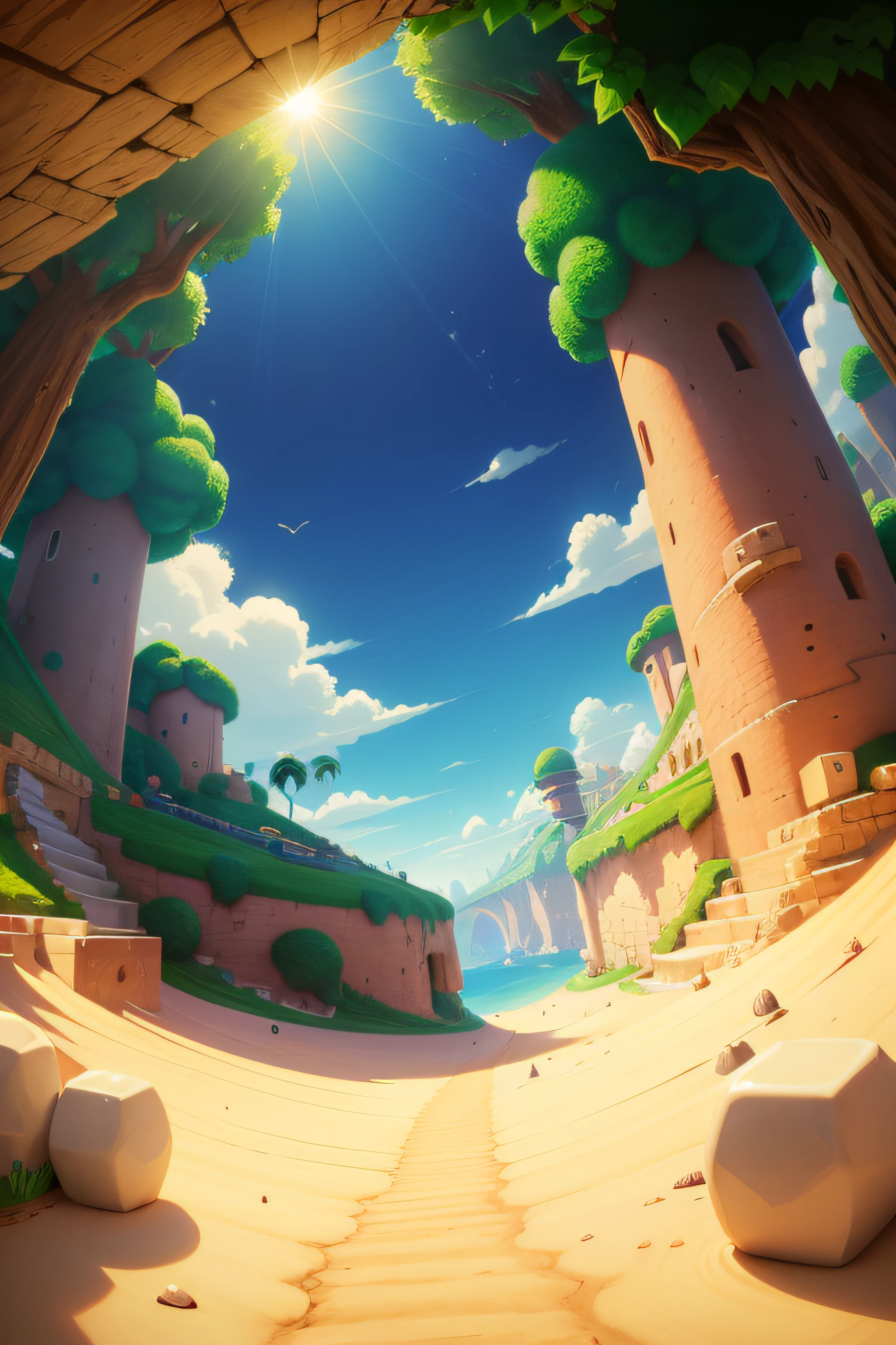 Background in a Super Mario World Style