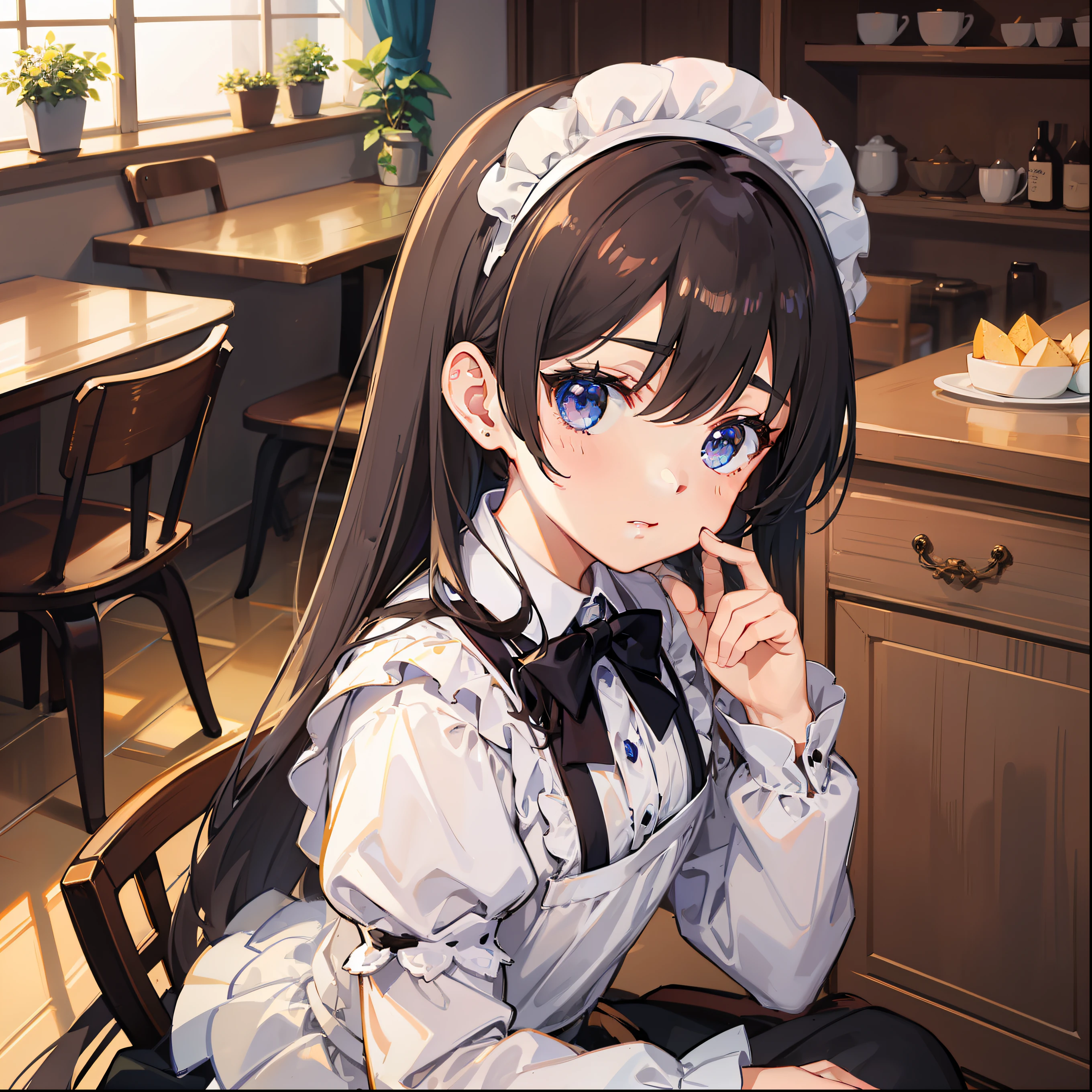 Cute s top-quality masterpiece Normal five fingers Lustrous hair maid café clerk