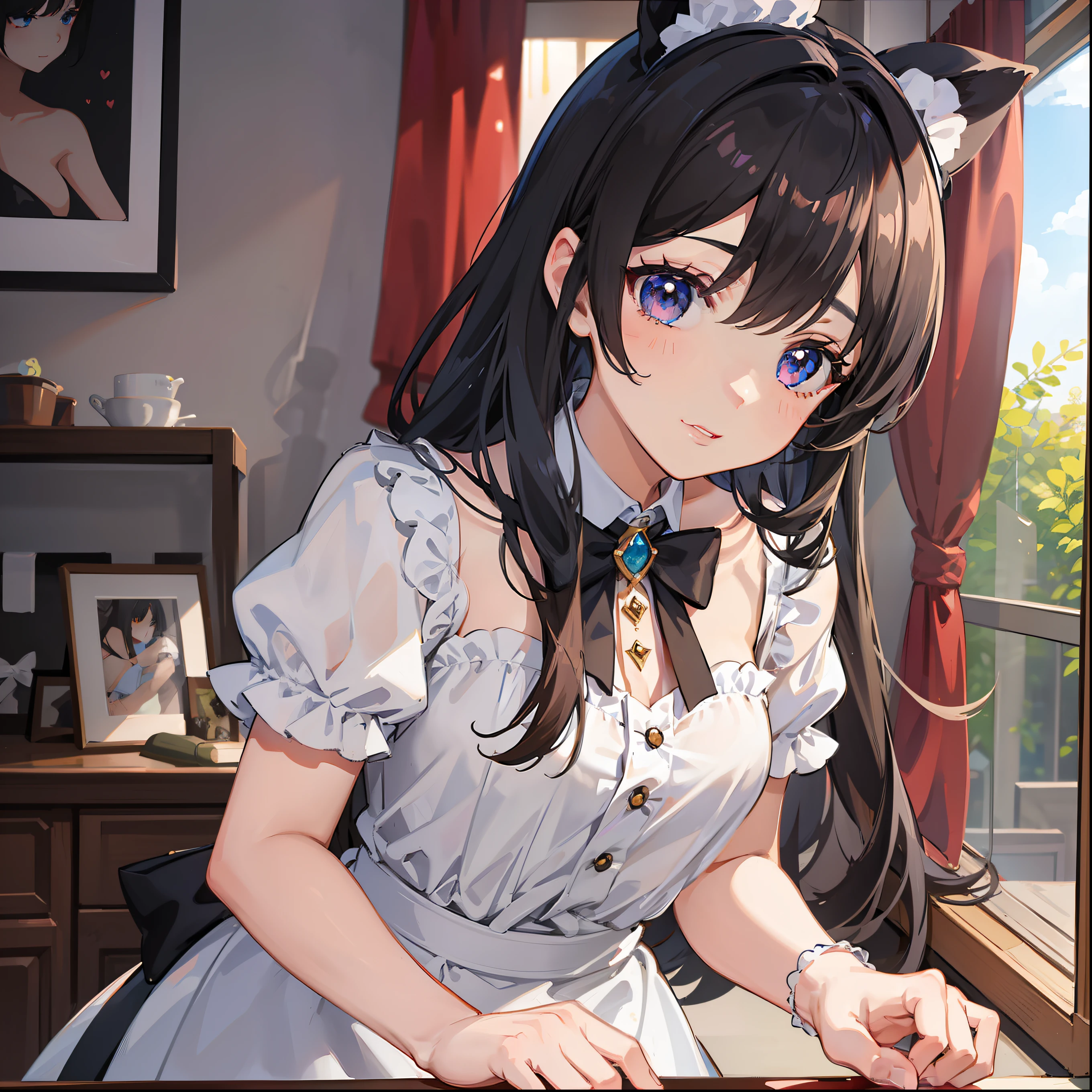 Cute little girl s　top-quality　​masterpiece　Normal five fingers　Lustrous hair maid café clerk