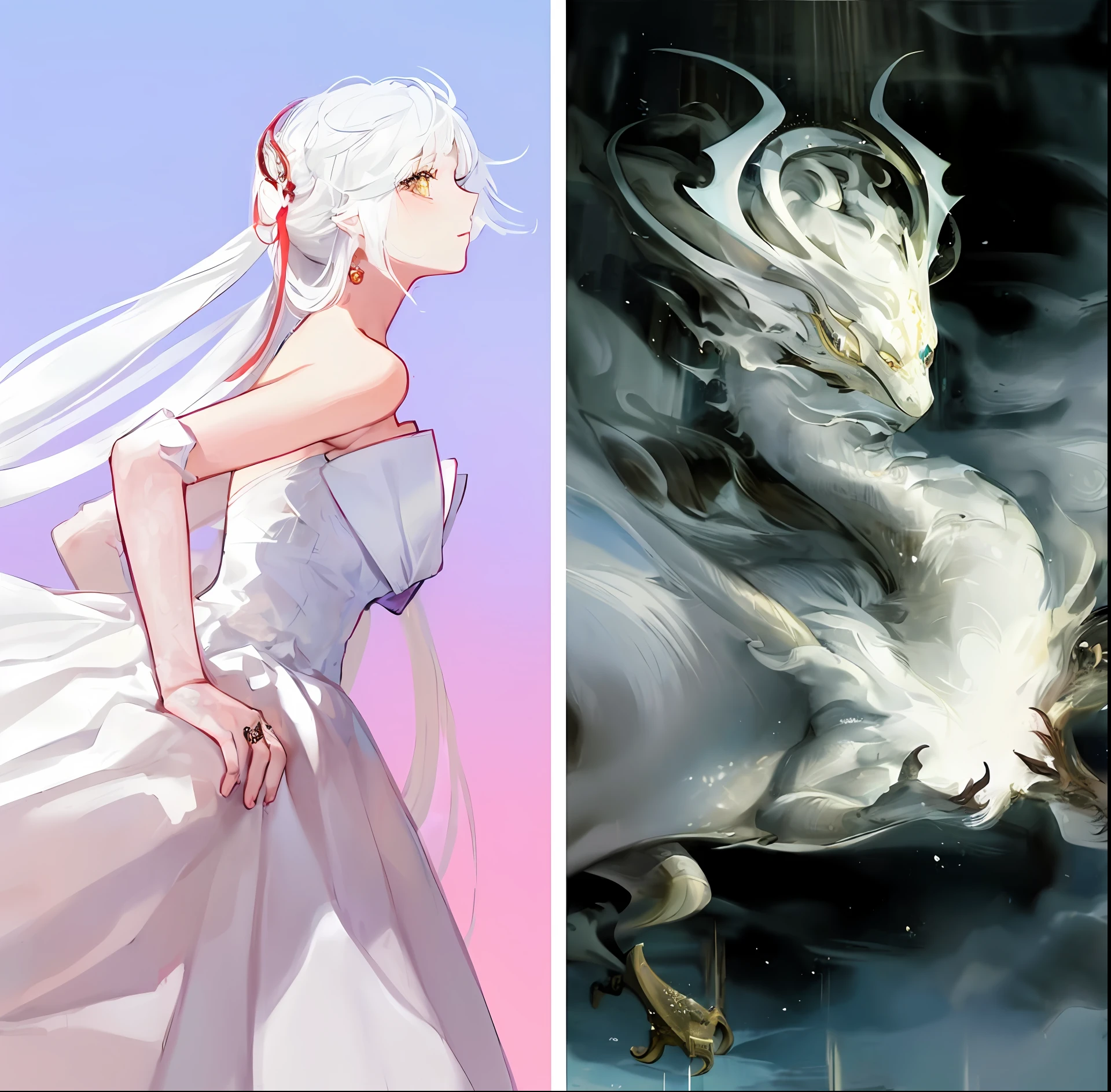 (Masterpiece:1.2), best quality, (illustration:1.2), (ultra-detailed), hyper details, (delicate detailed), (intricate details), (cinematic light, best quality Backlights), clear line, from below, soloist, perfect body, (1girl), white hair and yellow eyes, (emperor, black see-through clothes), (crown: 1.1), sitting on the throne, eyes slightly closed, head down, (shy: 1.2 ), (makeup), high contrast, (best illumination, an extremely create and beautiful), (cinematic light), colorful,
