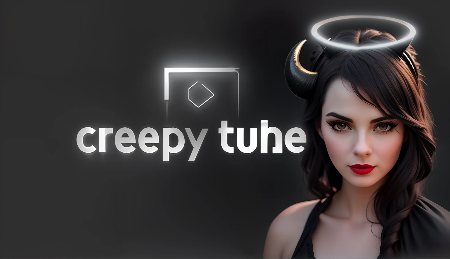A closeup of a woman with horns and a devil's head, Assustador HD 4K, creepy themed, vibe assustadora, assustadorpasta, assustador, assustador!!!, scary noodles, assustador!!, muito assustador, criatura assustadora, [ jogo de terror ], pose assustadora, muito muito assustador, ambiente de fantasia assustador, ambiente assustador, Surrealismo assustador, assustador, atmosfera assustadora