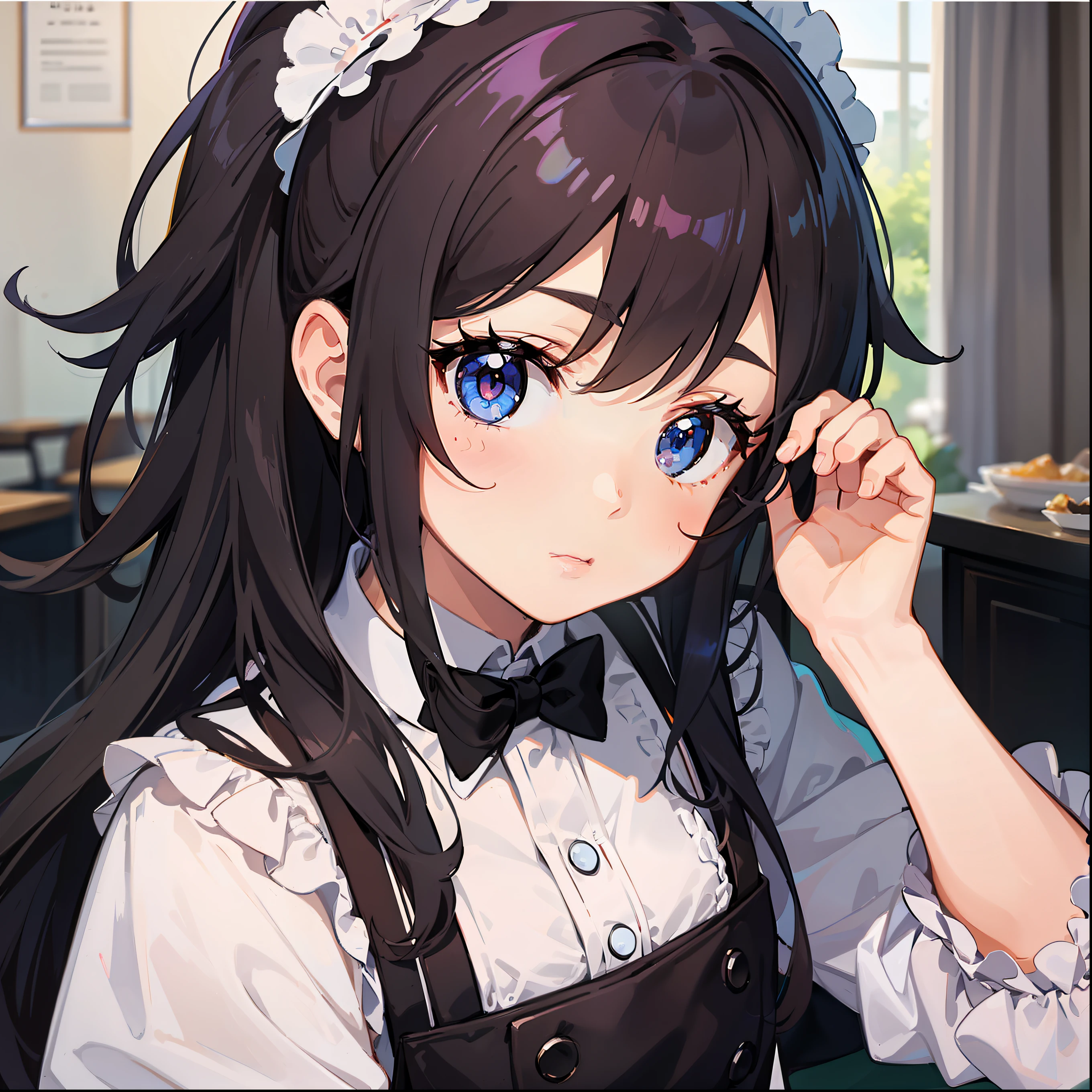 Cute s top-quality masterpiece Normal five fingers Lustrous hair maid café clerk