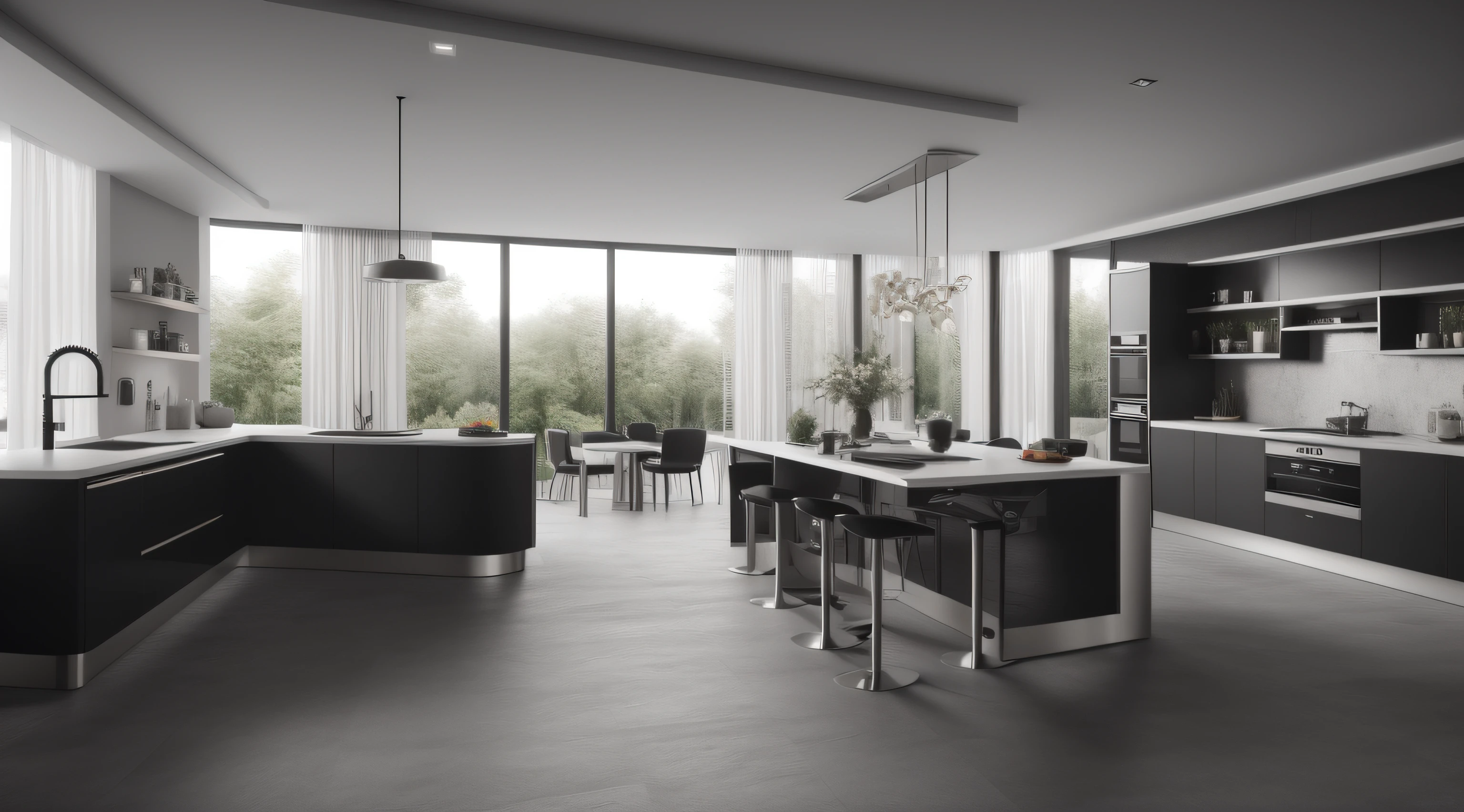 (tmasterpiece),(hiquality), beste-Qualit, true,(realisti), super detailed, (full detailed),(4k),8k,interior,kitchen,black
