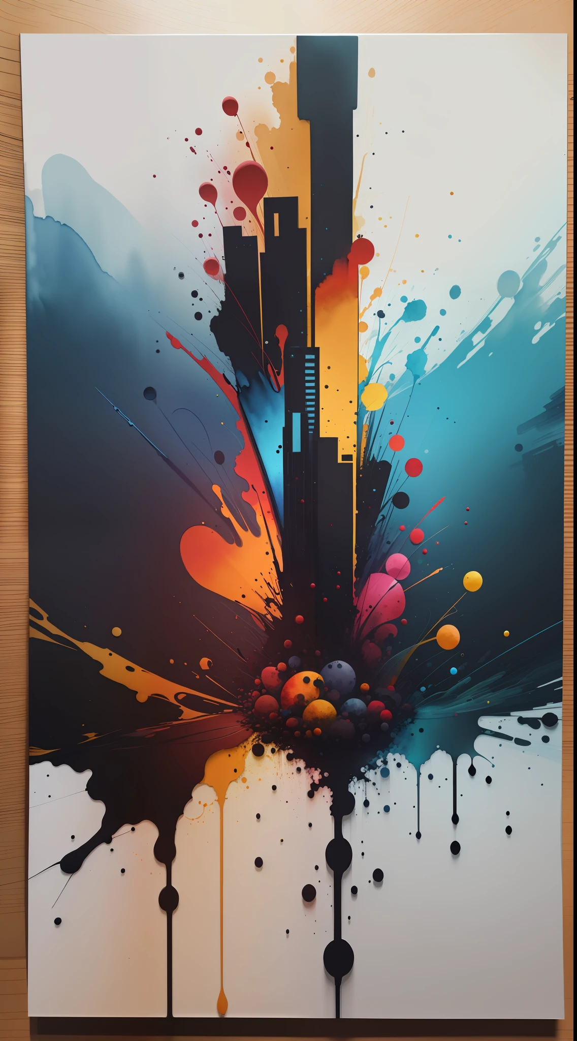 3d watercolor abstract,dark background,high resolution,high quality,blue and red colors only