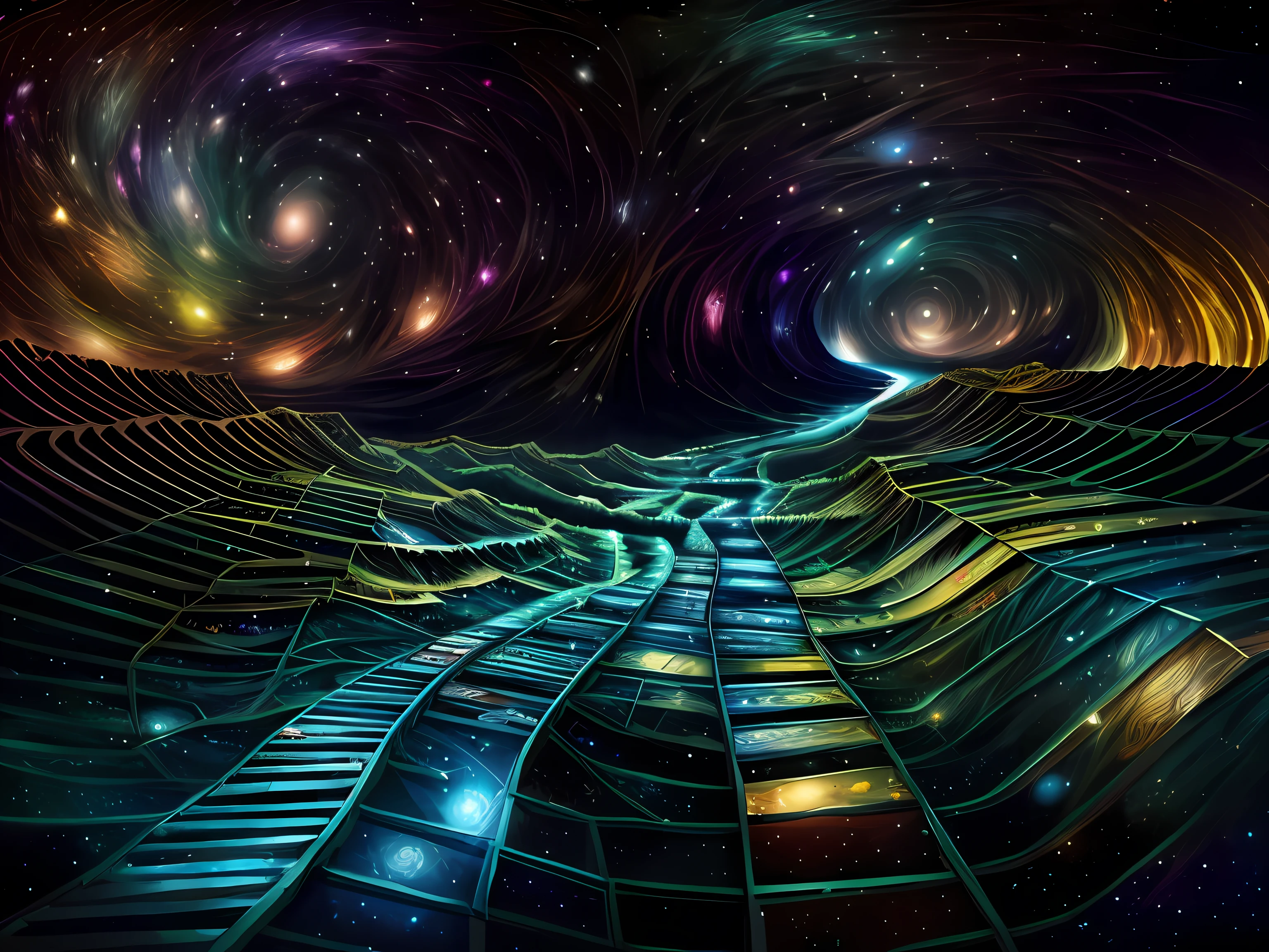 A river of bright stars
Parallel universes,higher details,Super detailed picture