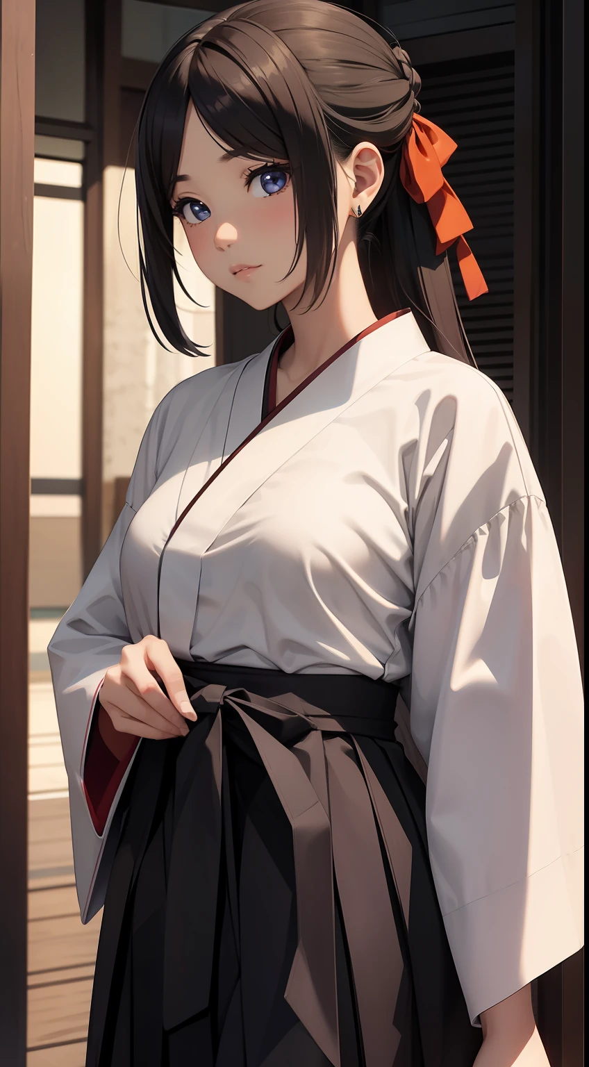 1girl with、hakama、Detailed details、Masterpiece
