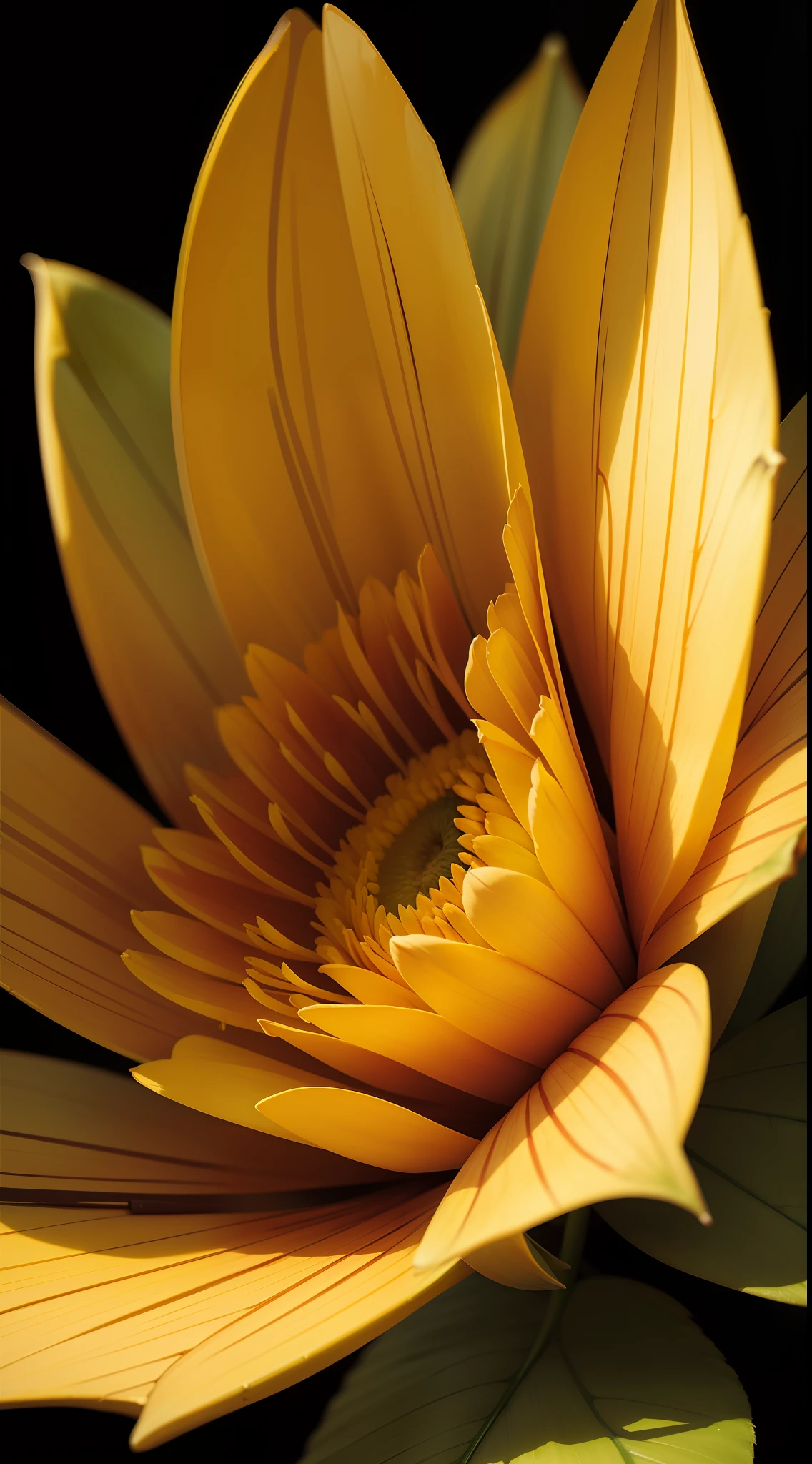 Yellow flower close-up dark background