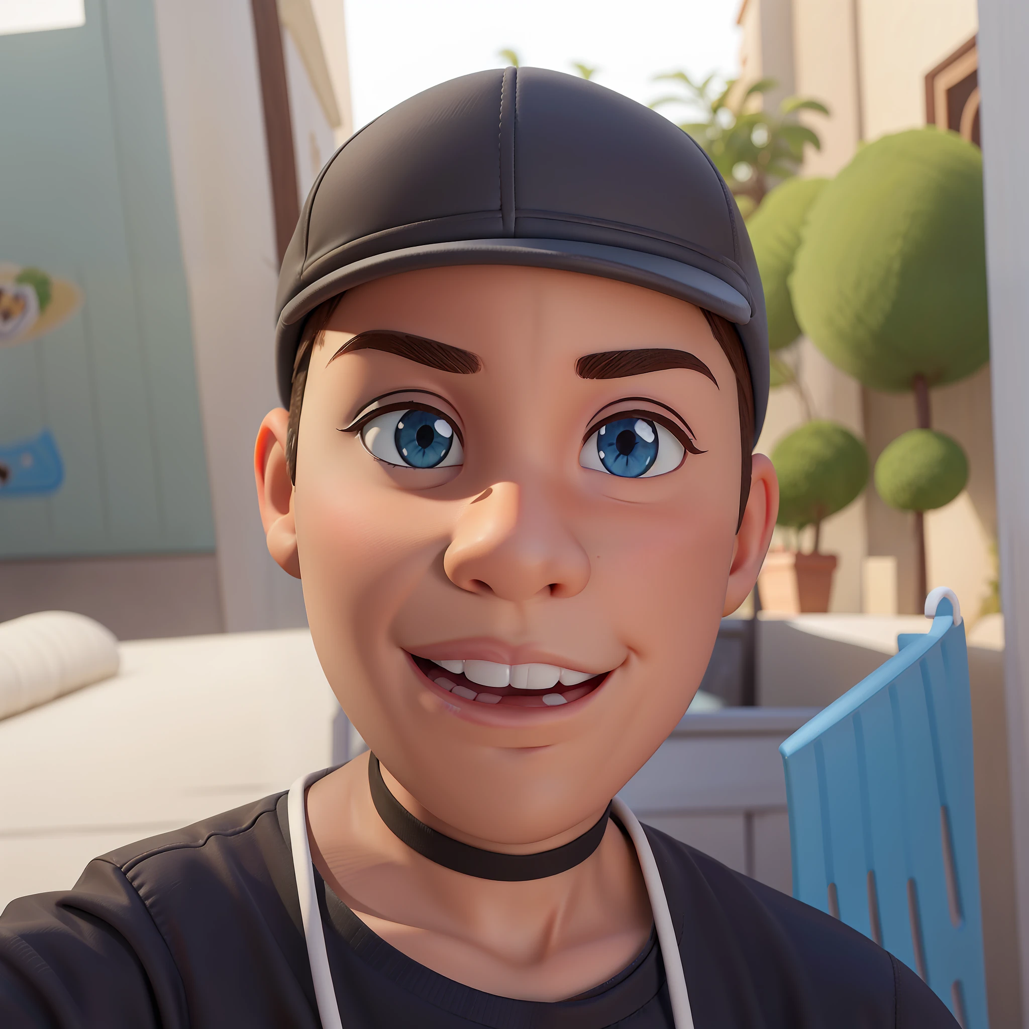 Personagem de desenho animado 3D , menino branco, (afetos faciais detalhados)(((baby))), arte do filme, tiro limpo, ghailan!, como um personagem da Pixar, jovem bonito, branco, grace and blessing, (((sorriso bonito))), renderizado em irreal, imagem promocional do filme, imagem renderizada , arte da pixar, cartoon, cute baby, fofo, pixar, eyers brown, cap back, cap set