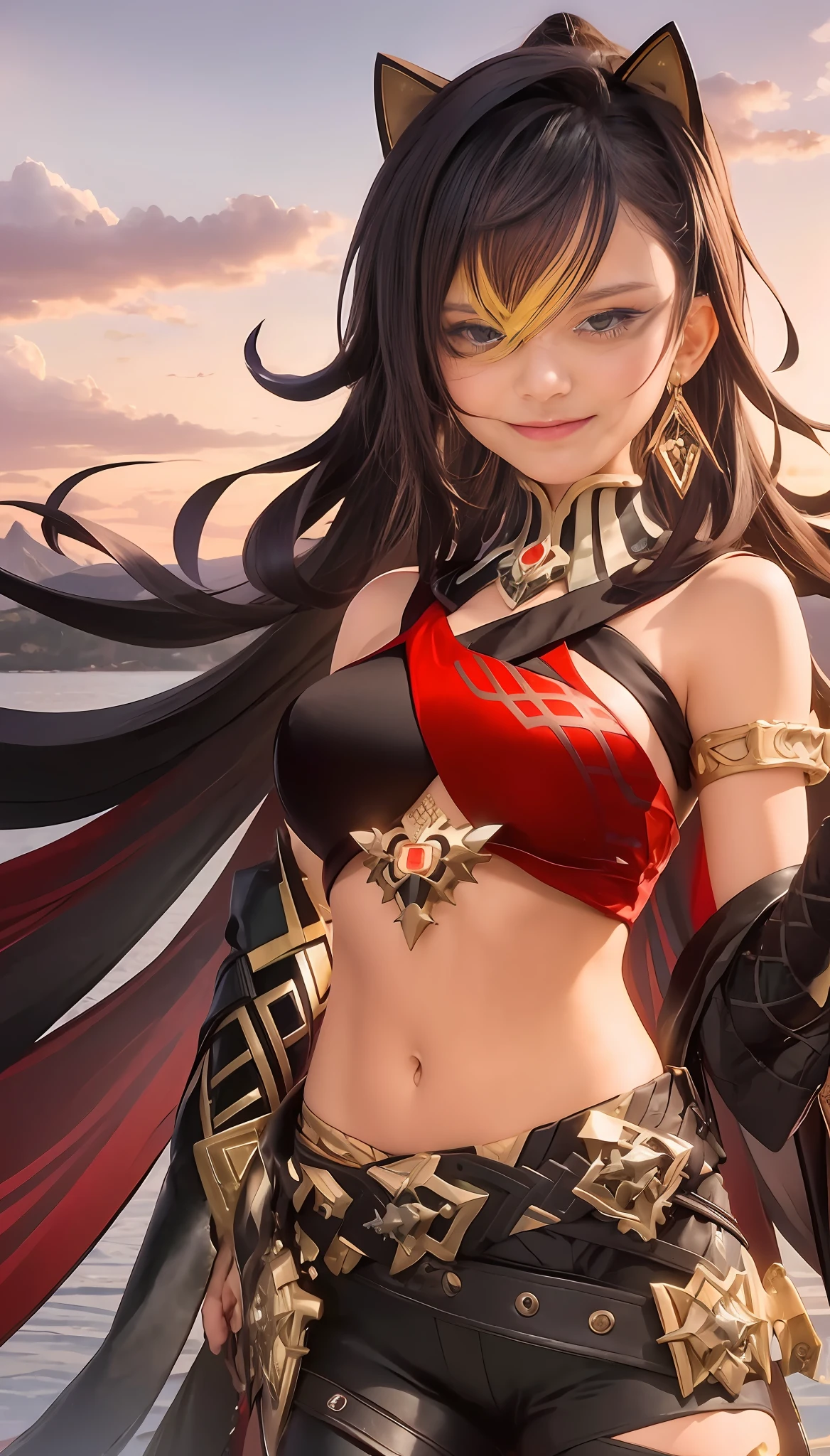 Dehya, genshin impact, 8k, hd, high quality, realistic, little smile