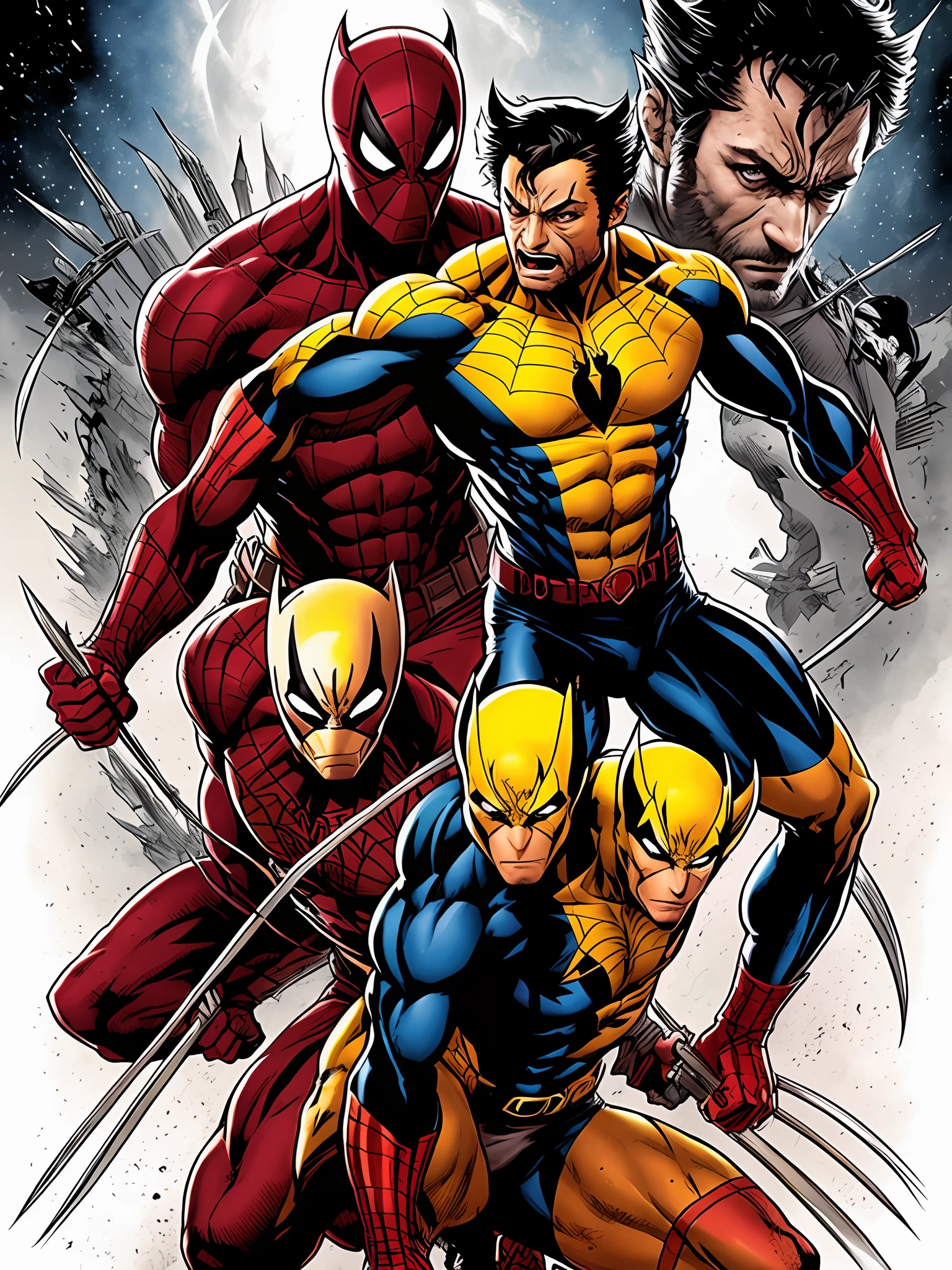 Crie pra mim a fusao do Homem-Aranha com o wolverine