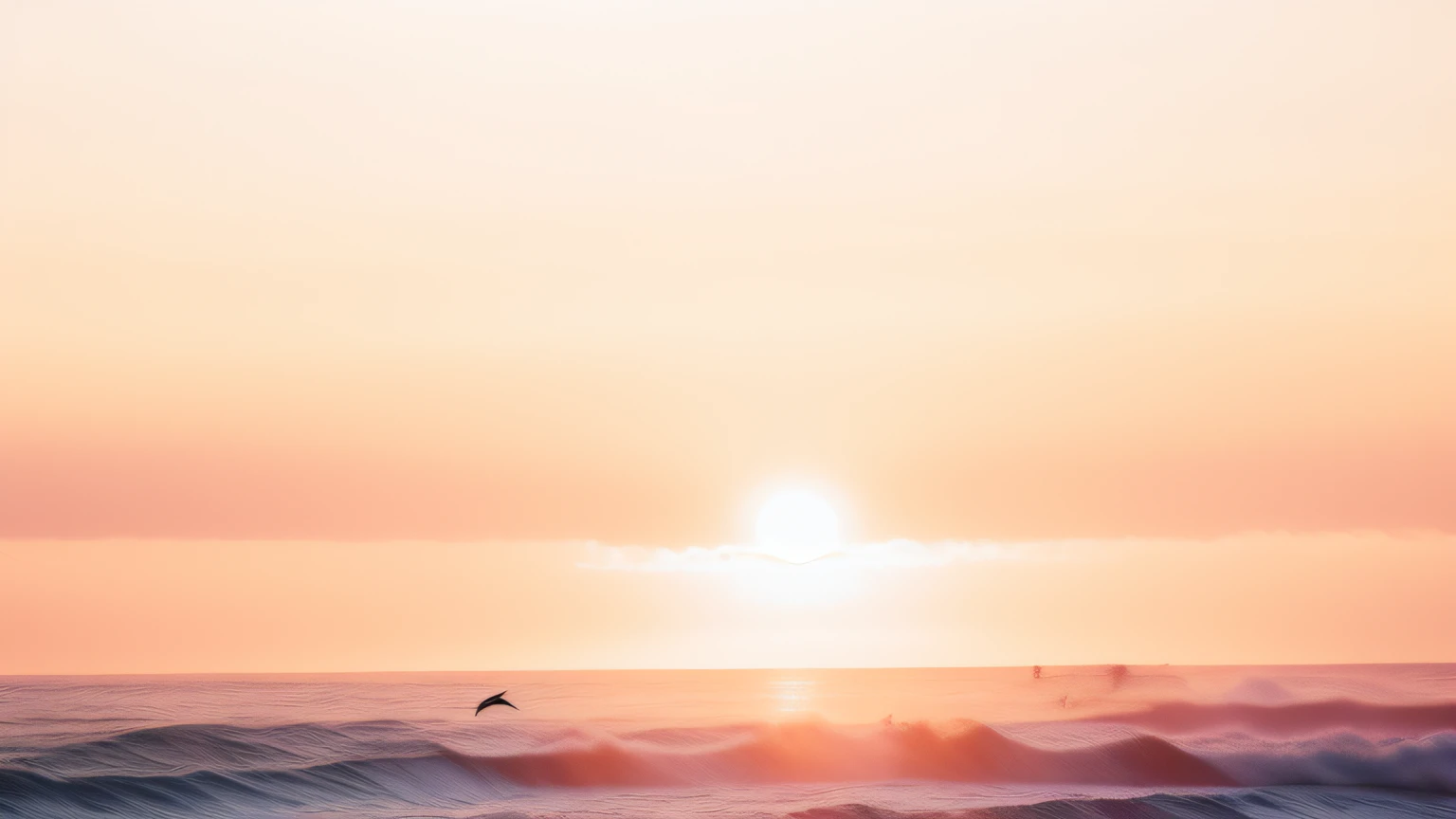 Surfers ride the waves in the ocean at sunset, a photo of the ocean, sunrise background, sky and ocean background, Sunset background, beach sunset background, moody sunset background, the ocean in the background, Dawn background, Brilliant sea, wild ocean background, chaotic sea setting, an ocean, Magnificent background, Ocean, dreamlike sunraise, golden hour background
