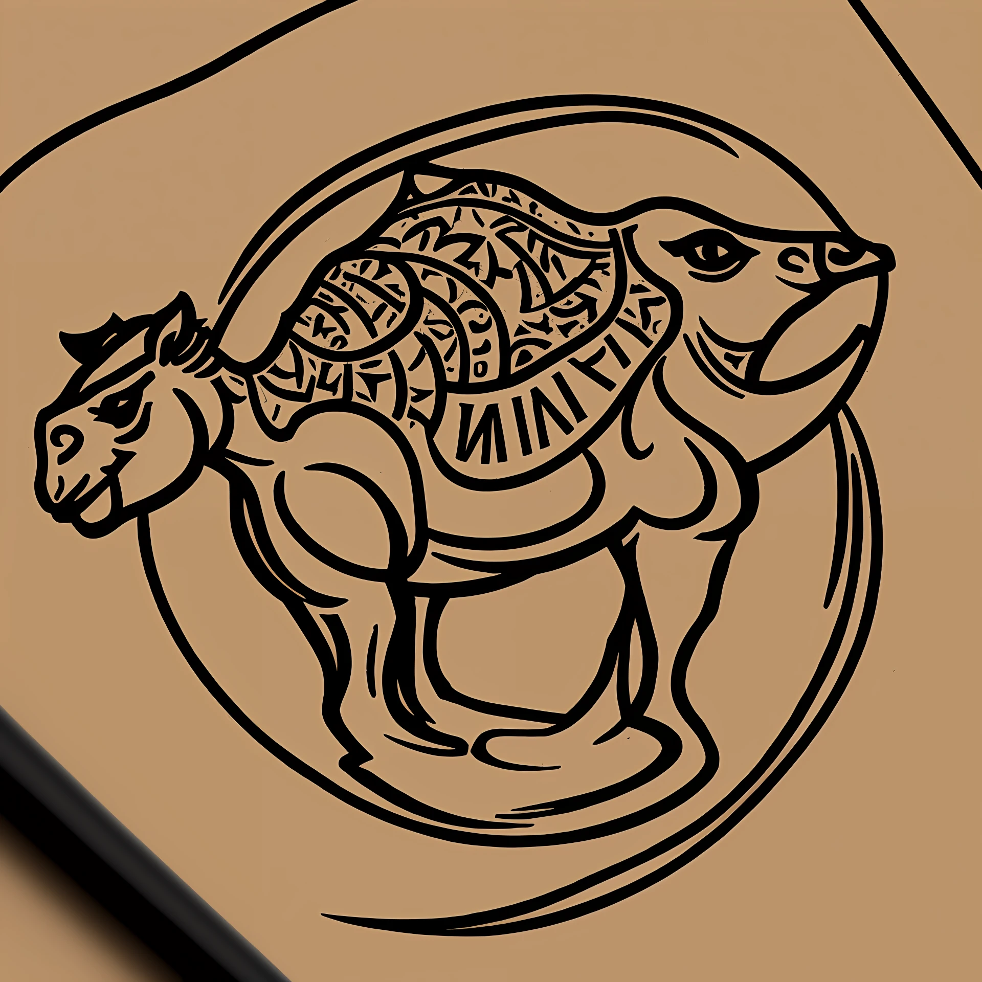 Camel black and white logo