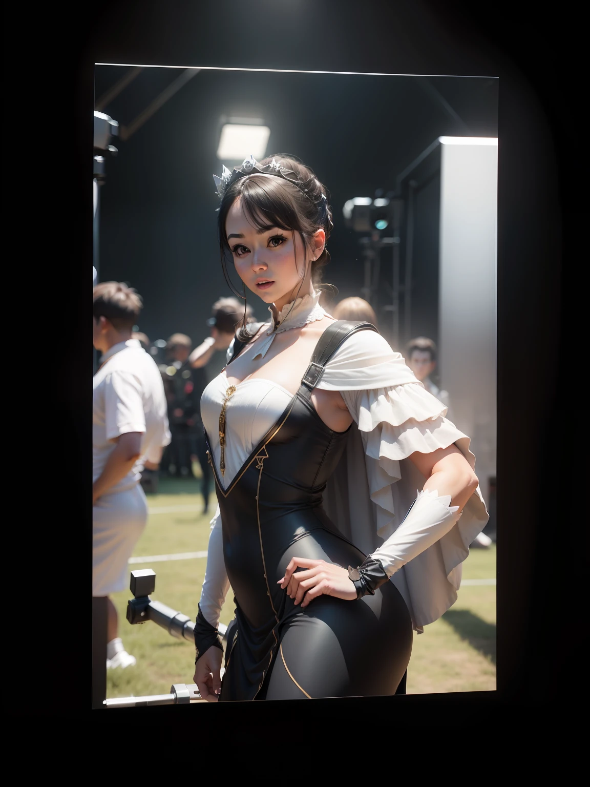 Change background with classic dress and apply the motion capture with 8k ultra vissual