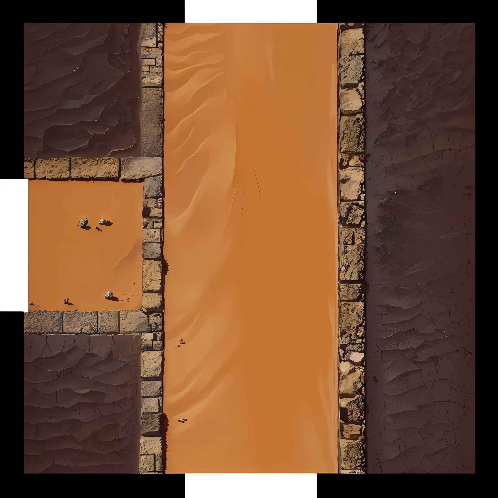 Desert Road,Stone walls on both sides,In ancient tombs,Overlooking