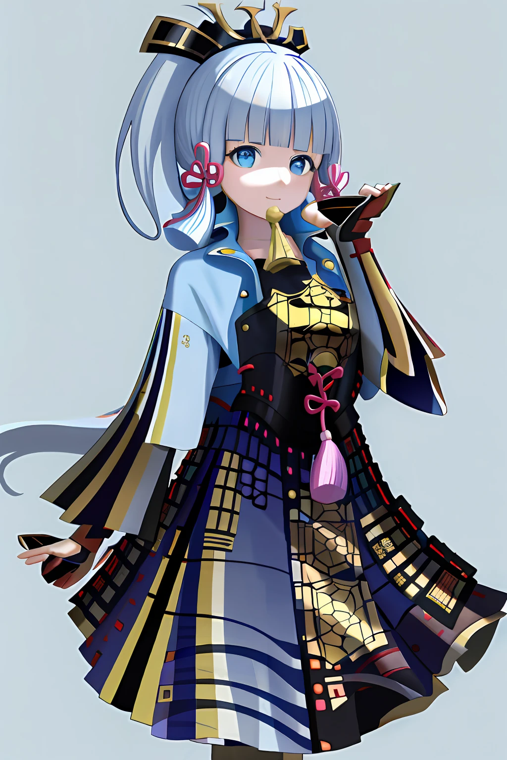 masterpiece, highres, best quality, 1girl solo, kamisato_ayaka, smile, kimono
