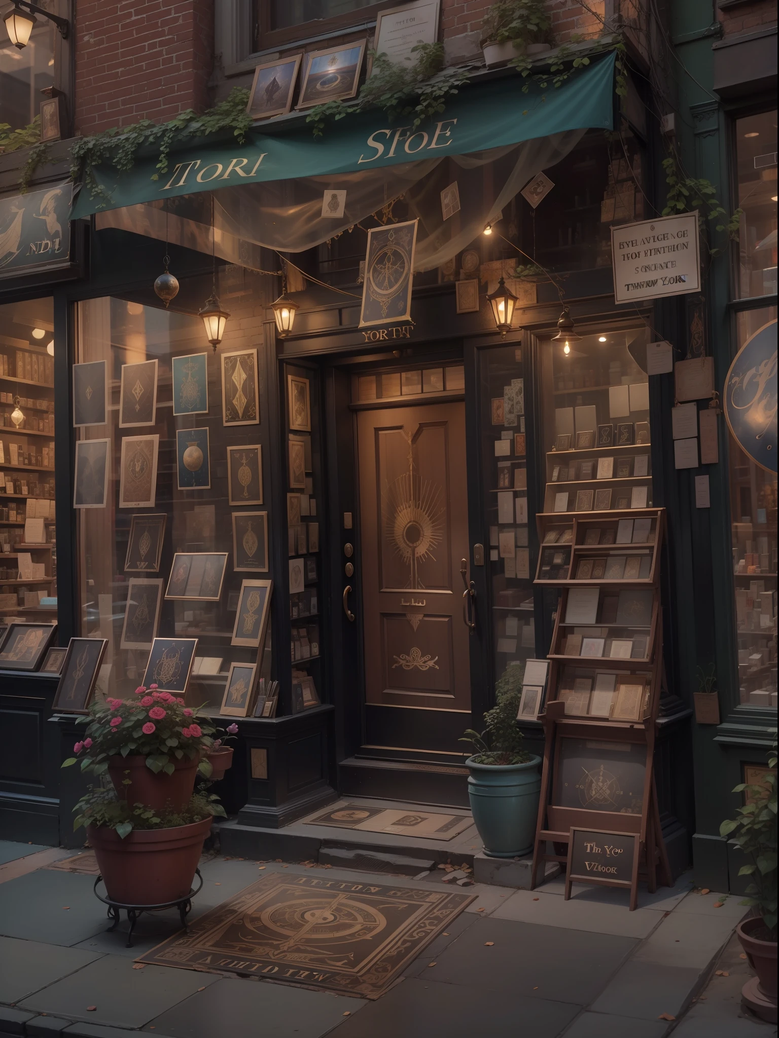 A Tarot shop in New York. UHD, 8k