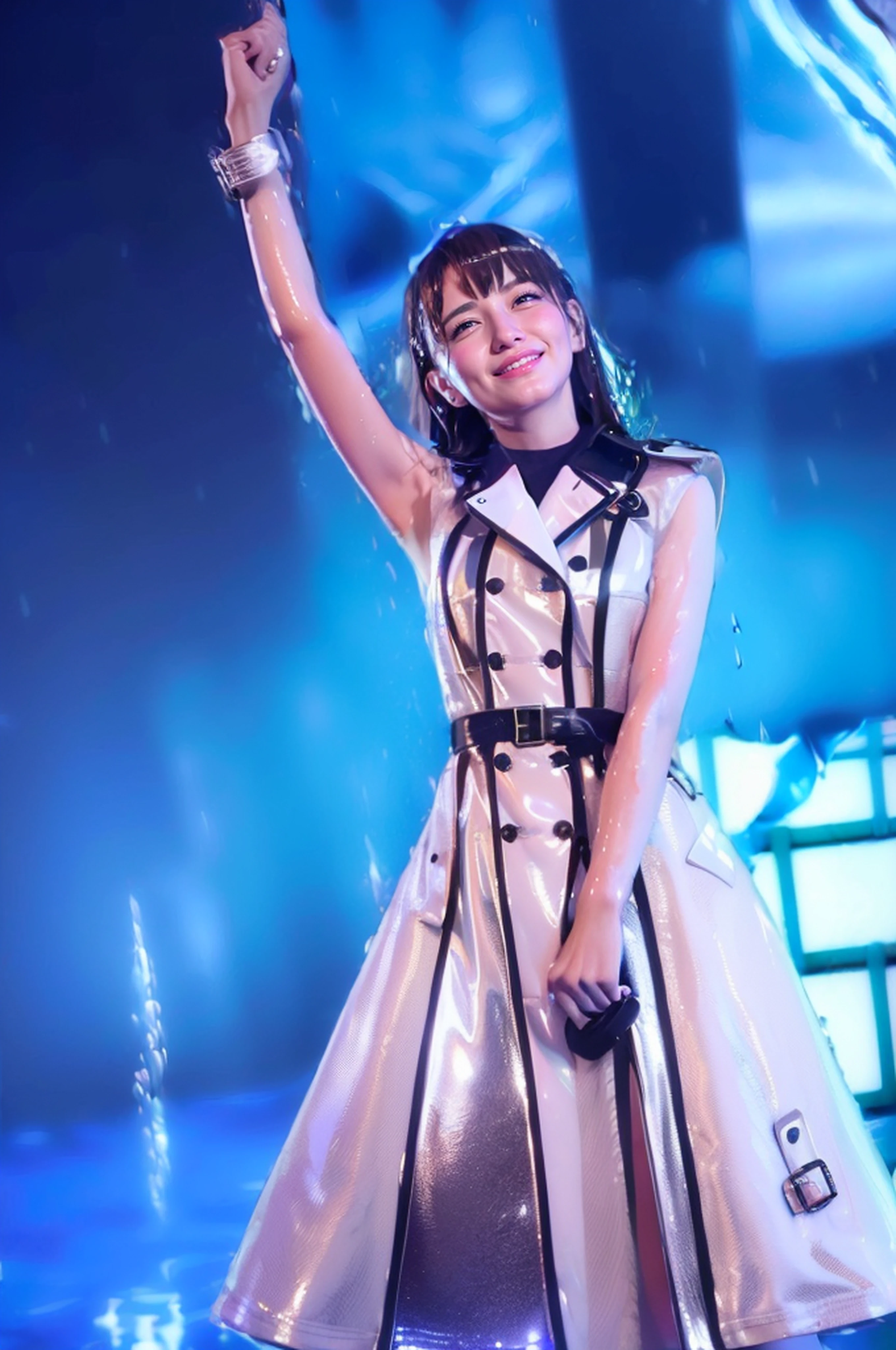 (top-quality, RAW images, realphoto, 16k picture quality, masterpiece), ((Heavy rain, Splash, Fast water flow, Japan variety shows:1.8)),