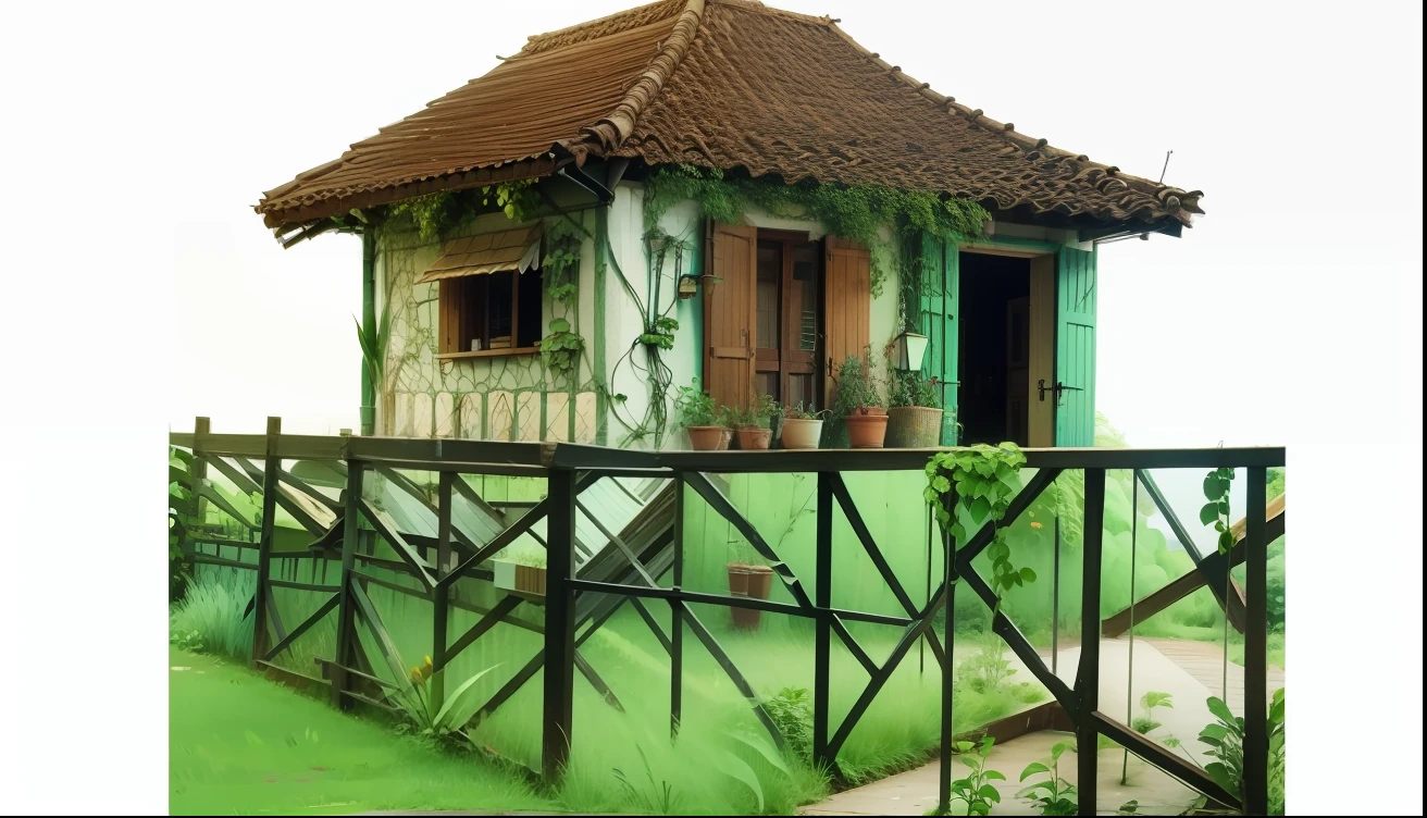 uma casa de palafita