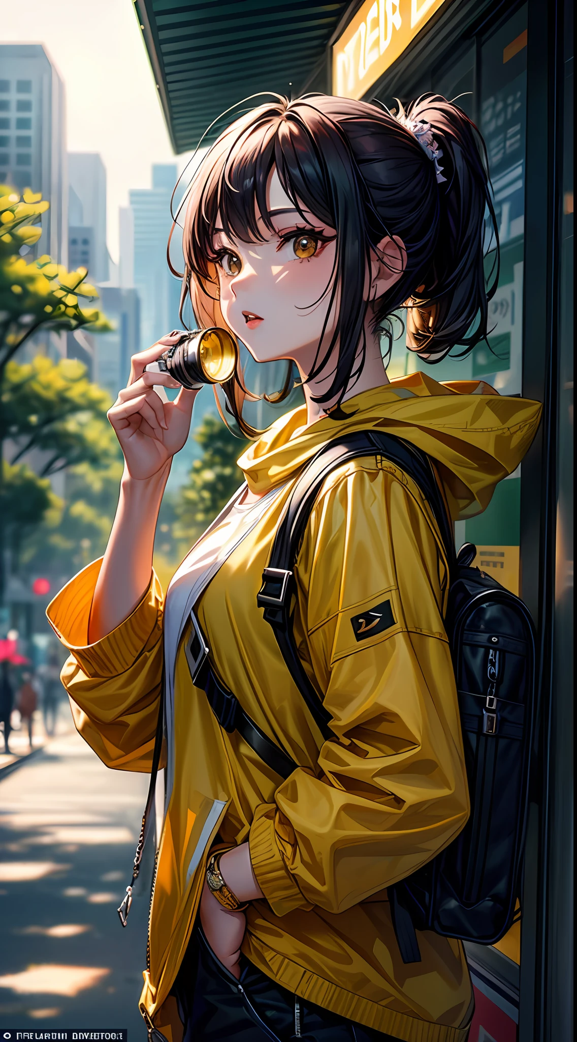 (Masterpiece: 1.2), Best Quality, (Illustration: 1.2), (masterful flare, lens flare), (hyper-detailed), hyperdetail, (fine detail), (intricate detail), Captivating Artistry, Excellent, 2 people, Summer, Travelers, 1 man with 1 woman, height difference, Adventurous outfits, different cultural backgrounds, captivating eyes and adventurous face, exotic locations, backpacks, wanderlust, adventurous love, vibrant, exploratory