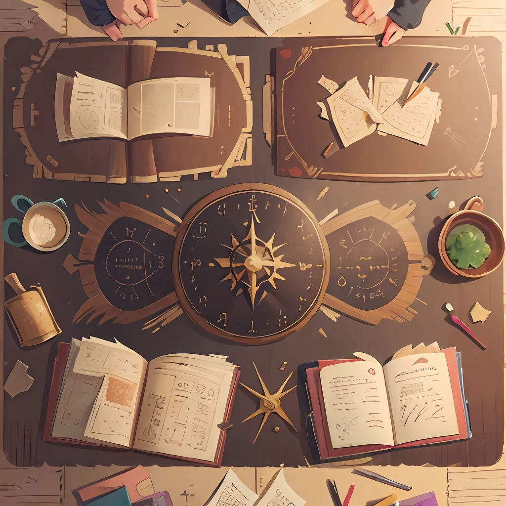 create treasure map in the form of eighteenth-century parchment