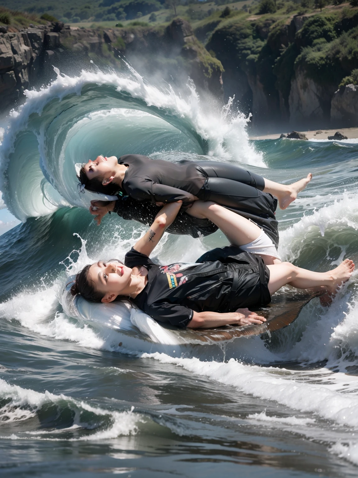 Beach, big waves