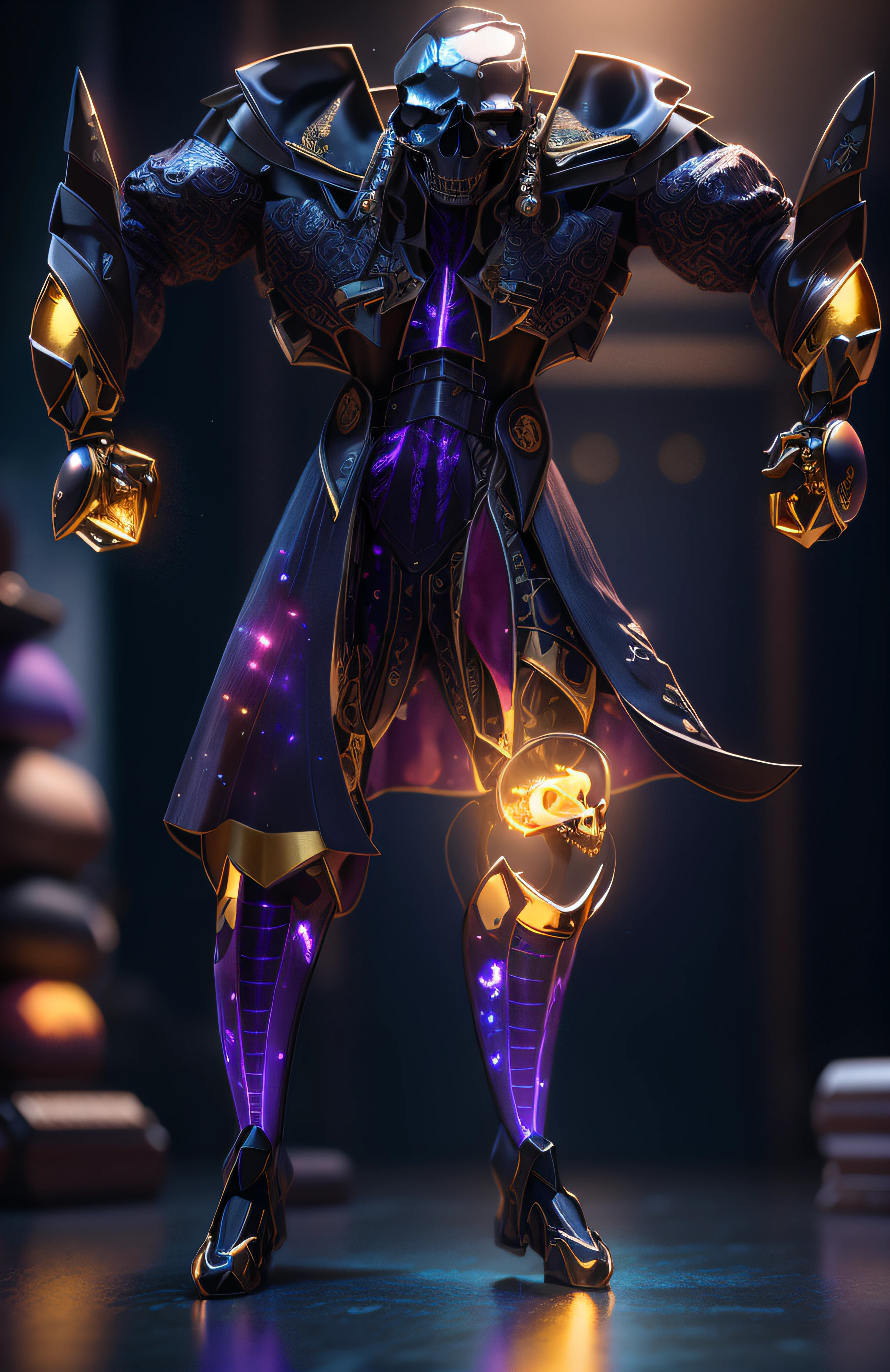 The sinister depiction of a skull-themed pirta, pearl color: preto e bege com ouro e diamantes e esmeraldas e rubis, pele feita de neon amarelo, 3D-rendering, Hyper-realistic graphics, 3D-rendering, 8k, NVIDIA, RTX 4090 | | | | | | | | | | | | | | | | | |, ray tracing, Bokeh, Galaxy scenery,