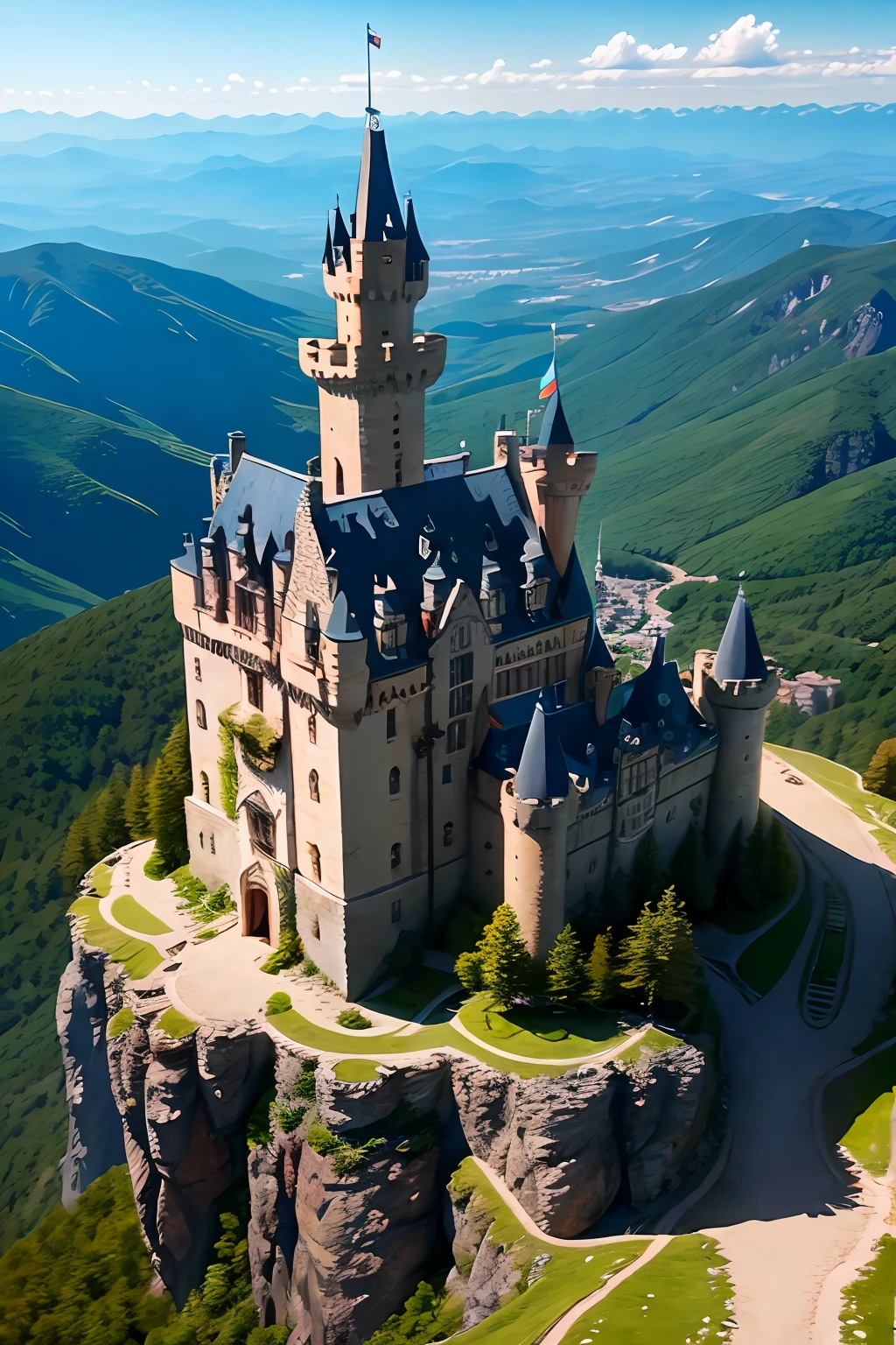 Castle on top of a mountain