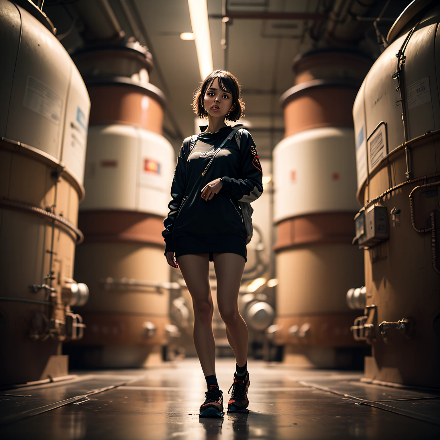 (masterpiece, best_quality, 1girl in a Nuclear Power Station:1.4), full body portrait of a fairy doing drugs, standing, (perfect face:1.2), full body shot, dirtcore, worn out, junkpunk, in the style of tony diterlizzi, sepia:1.6 black and white, color gradient, cinematic light, (sharp focus:1.6), highly detailed, ultra realistic, 8k