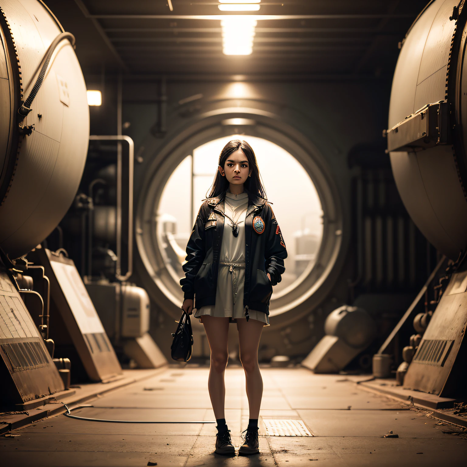 (masterpiece, best_quality, 1girl in a Nuclear Power Station:1.4), full body portrait of a fairy doing drugs, standing, ugly, tired, (perfect face:1.2), full body shot, dirtcore, worn out, junkpunk, in the style of tony diterlizzi, sepia:1.6, black and white, color gradient, cinematic light, (sharp focus:1.6), highly detailed, ultra realistic, 8k
