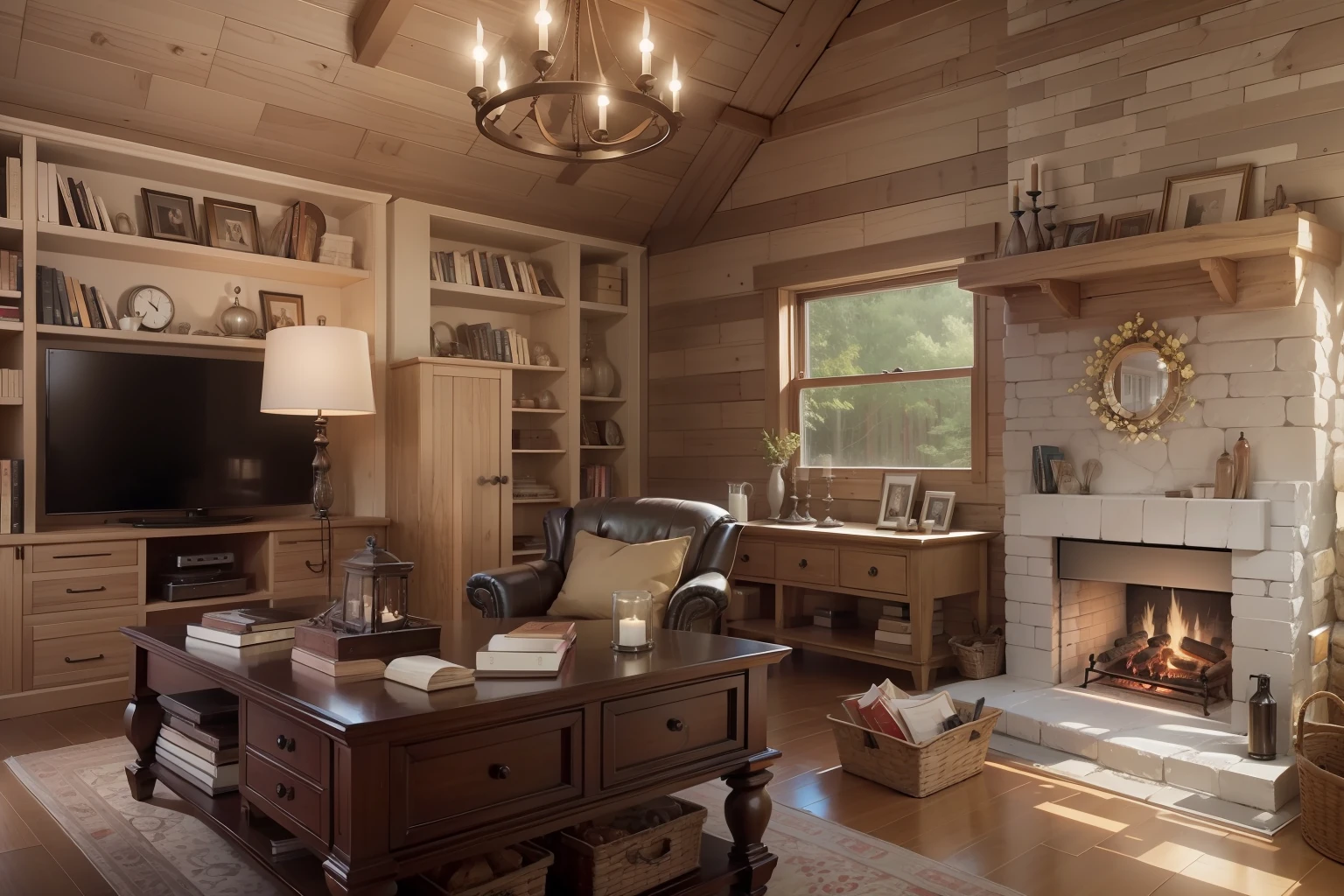 put a fireplace