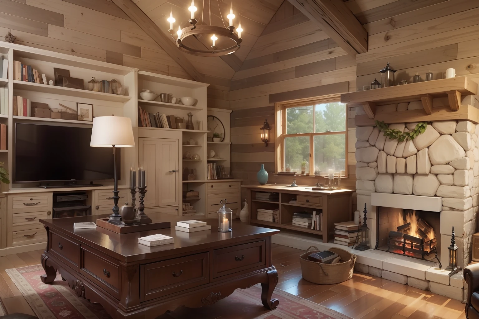 put a fireplace