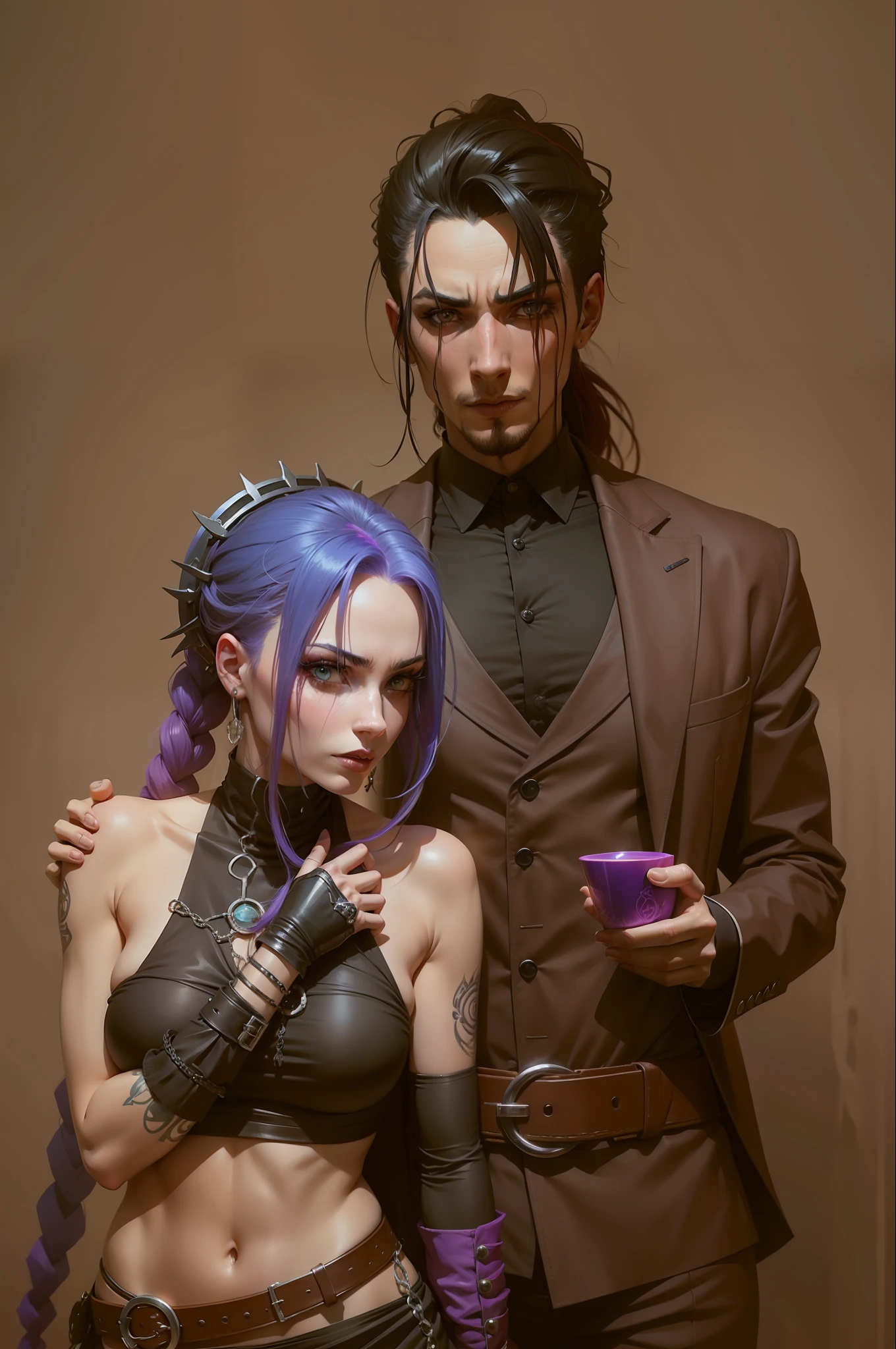 Jinx de Arcane. Um homem com uma cicatriz no rosto. Jinx, Arcane