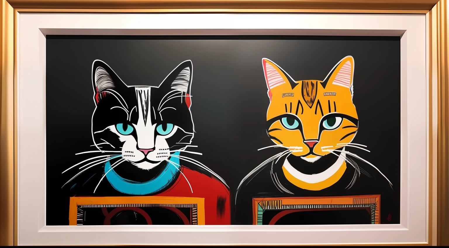 １Cats、Like Basquiat's paintings、Wall Street、buliding、newyork、cache、money、brother、Detailed light、an extremely devious and beautiful