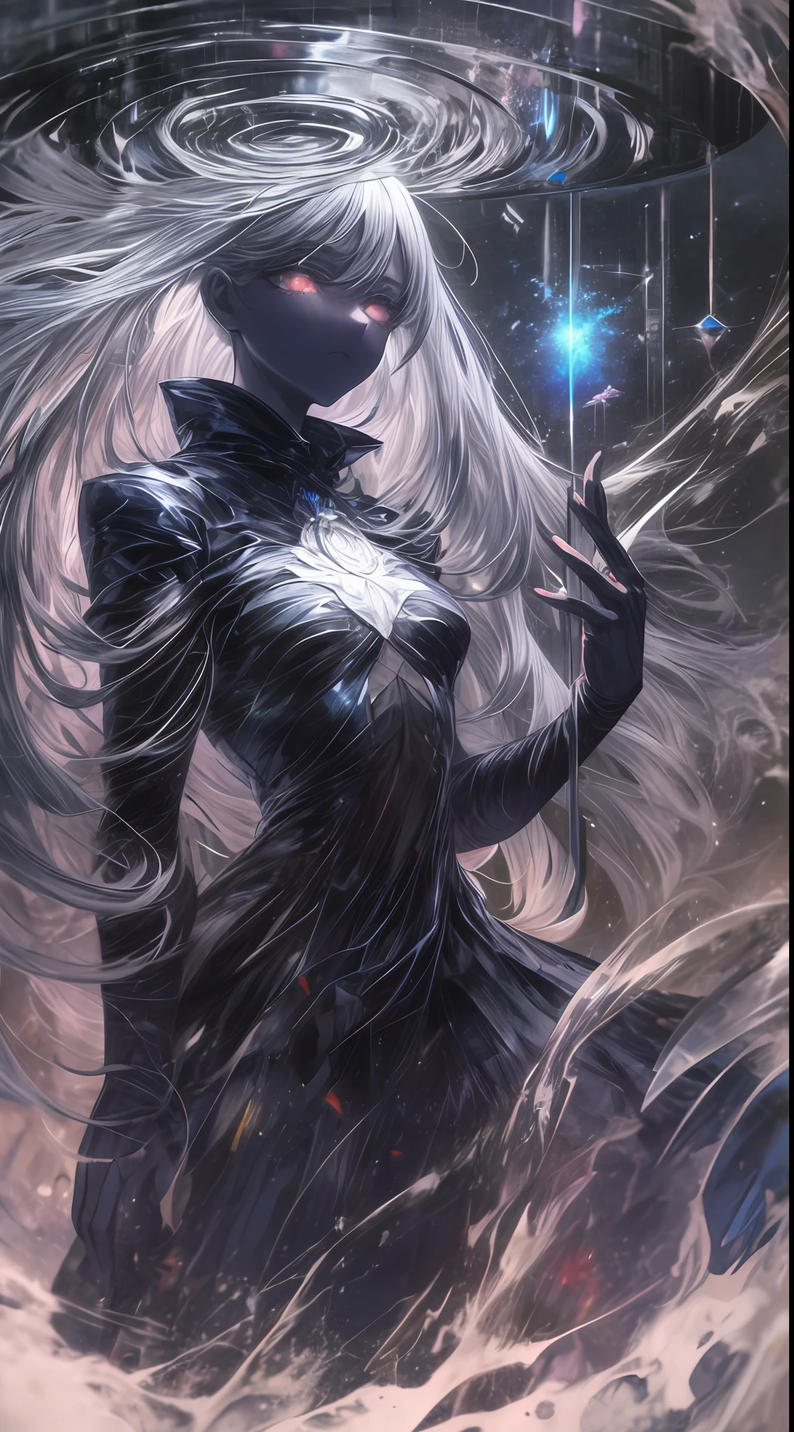 Within the depths of the cosmos, there exists an ancient and enigmatic entity known as the Being of Void. This ethereal being is an embodiment of darkness and emptiness, with an inscrutable nature that defies comprehension. Its formless silhouette seems to draw in all surrounding light, leaving behind an eerie, impenetrable darkness. Though it lacks a discernible physical presence, it radiates an overwhelming aura of power and mystery, leaving those who encounter it with a profound sense of awe and trepidation. It is whispered that the Being of Void holds the secrets of the universe, waiting to reveal its enigmatic purpose to those worthy of its knowledge.