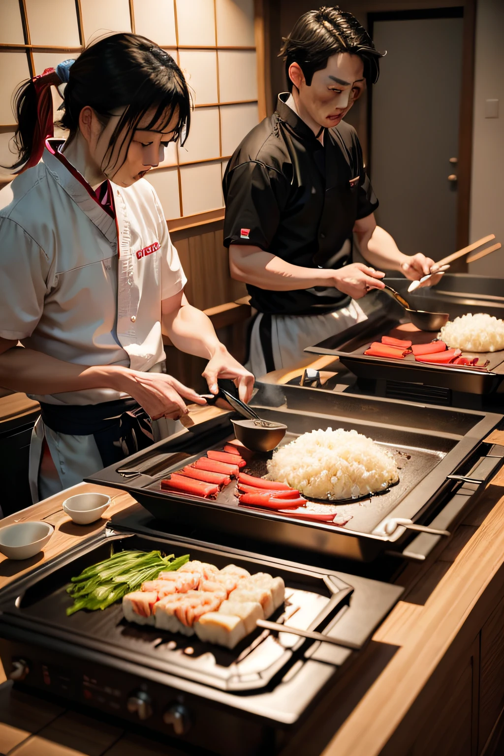 Teppanyaki,cook,10 guests