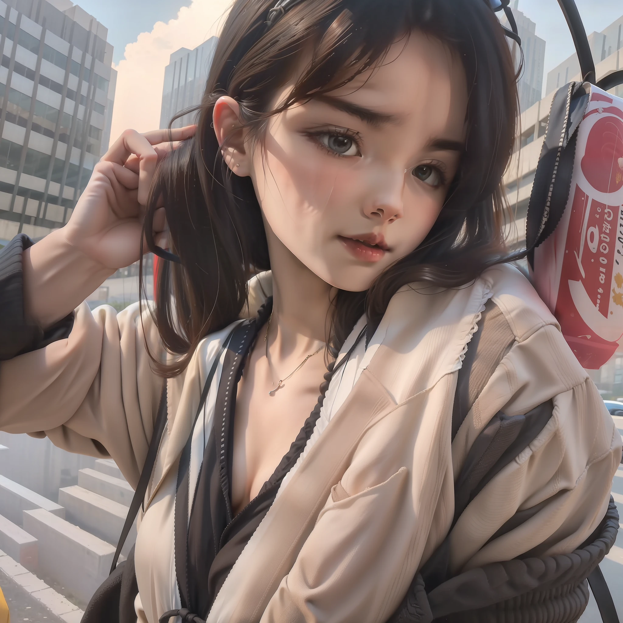 (Best Quality, Masterpiece: 1.2), Woman, Portrait, Bra, Outdoor,