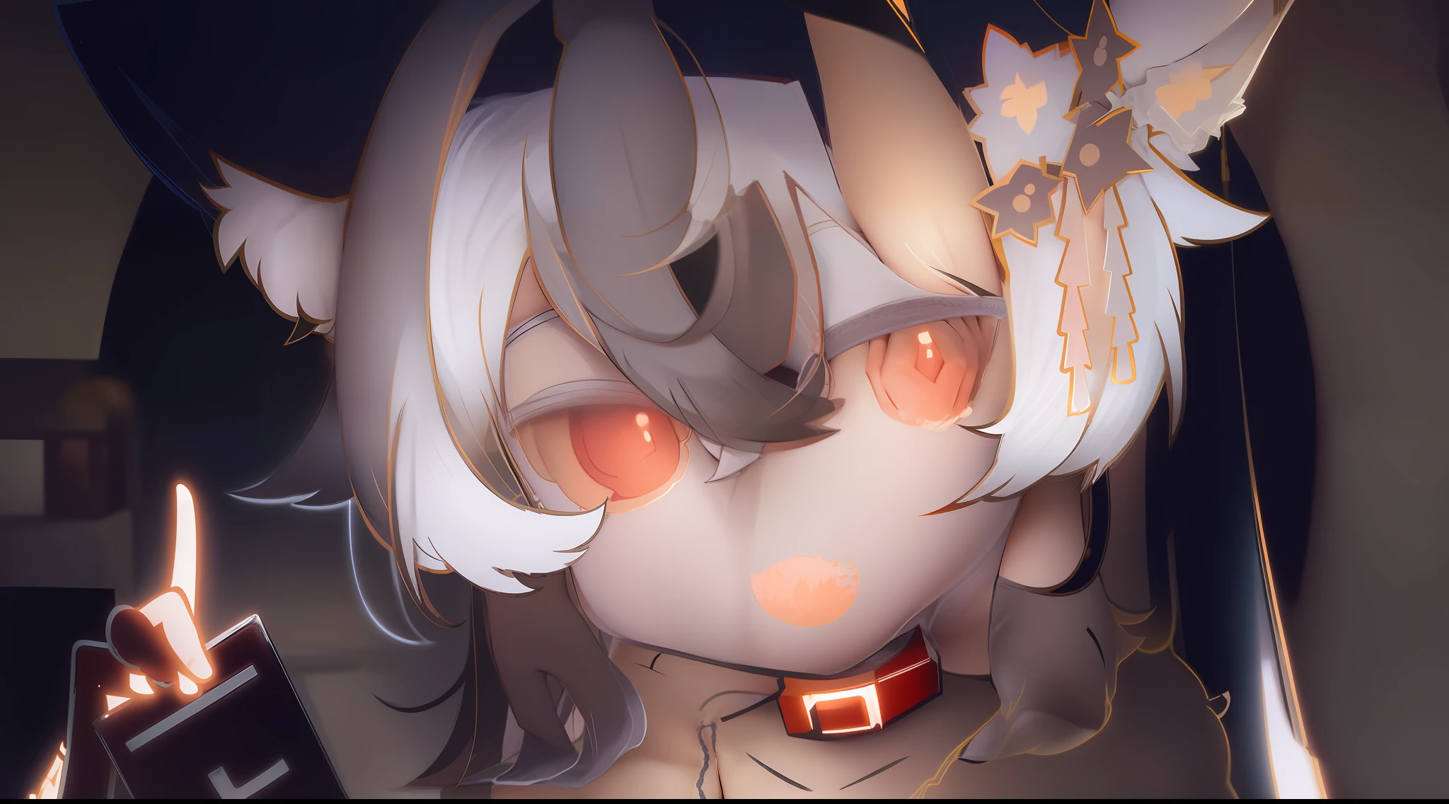 Heterochonoped little fox,White silk knee socks