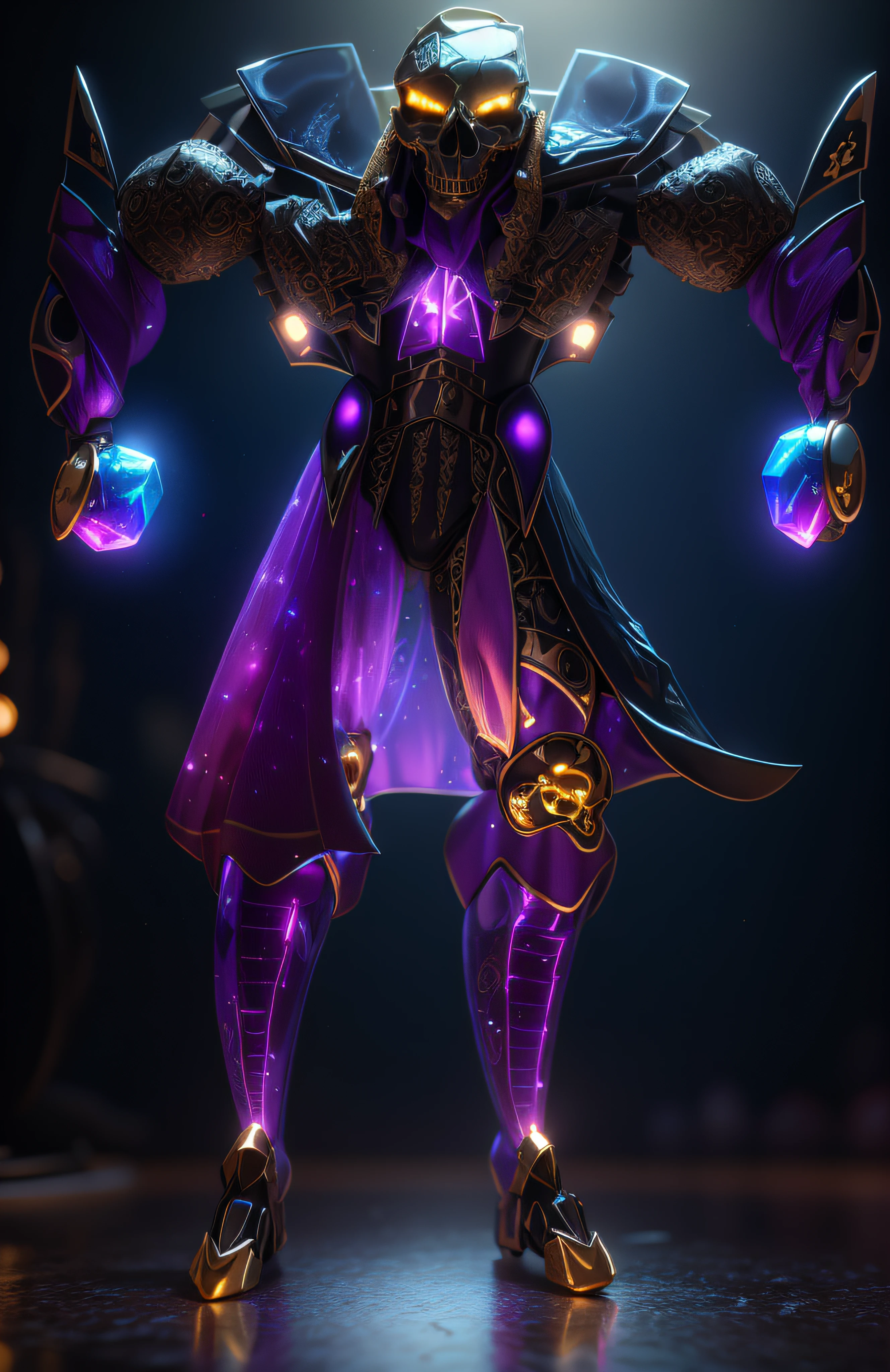 The sinister depiction of a skull-themed pirta, pearl color: preto e bege com ouro e diamantes e esmeraldas e rubis, pele feita de neon amarelo, 3D-rendering, Hyper-realistic graphics, 3D-rendering, 8k, NVIDIA, RTX 4090 | | | | | | | | | | | | | | | | | | |, ray tracing, Bokeh, Galaxy scenery,