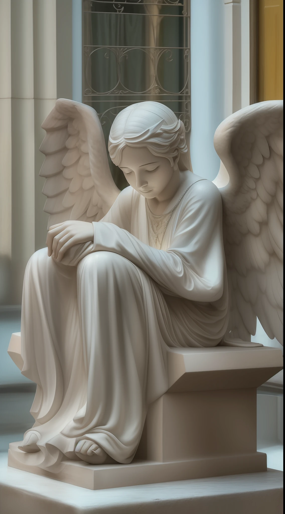 Anjo sentado pensando