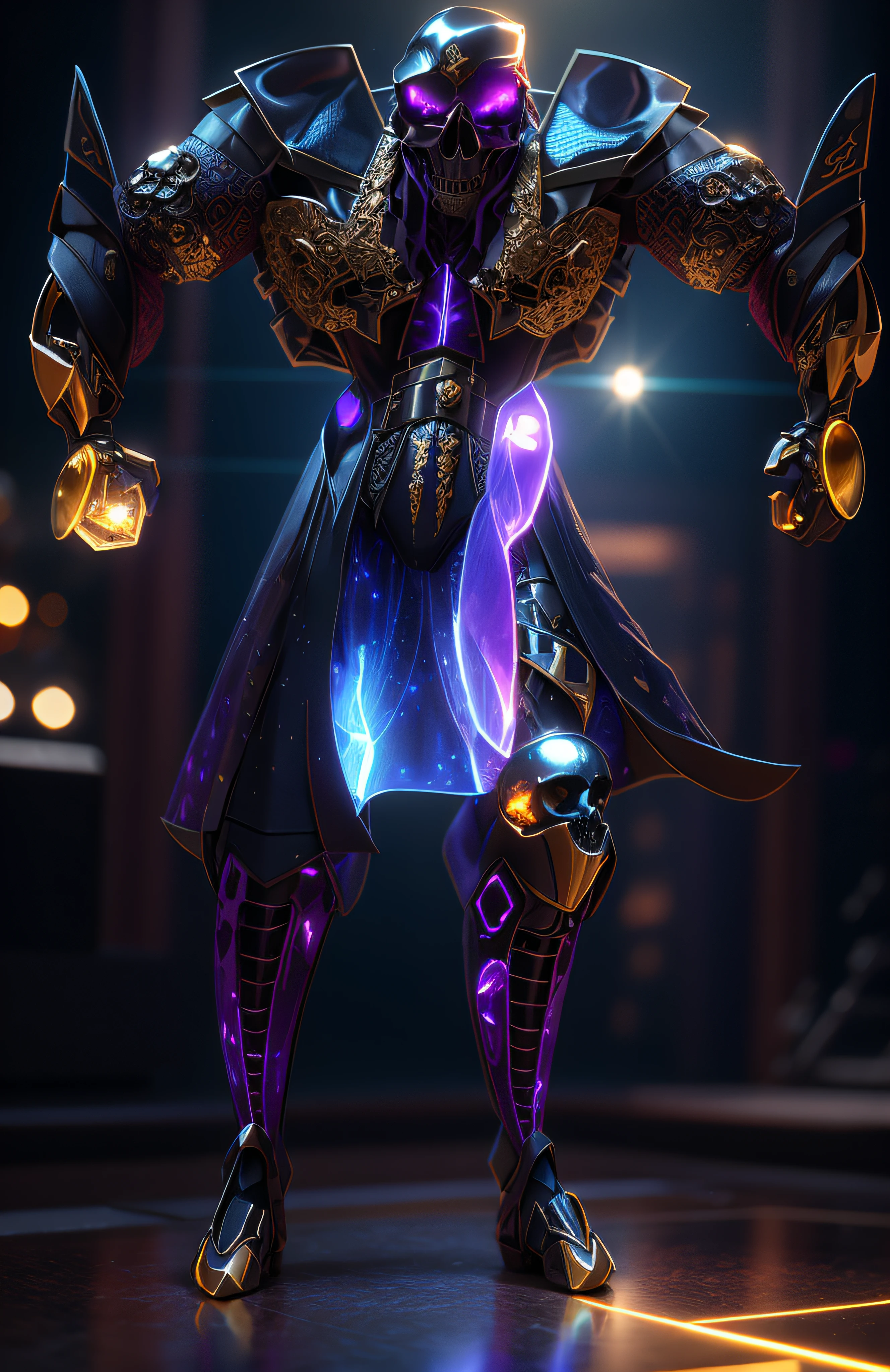 The sinister depiction of a skull-themed pirta, pearl color: preto e bege com ouro e diamantes e esmeraldas e rubis, pele feita de neon amarelo, 3D-rendering, Hyper-realistic graphics, 3D-rendering, 8k, NVIDIA, RTX 4090 | | | | | | | | | | | | | | | | | | | |, ray tracing, Bokeh, Galaxy scenery,