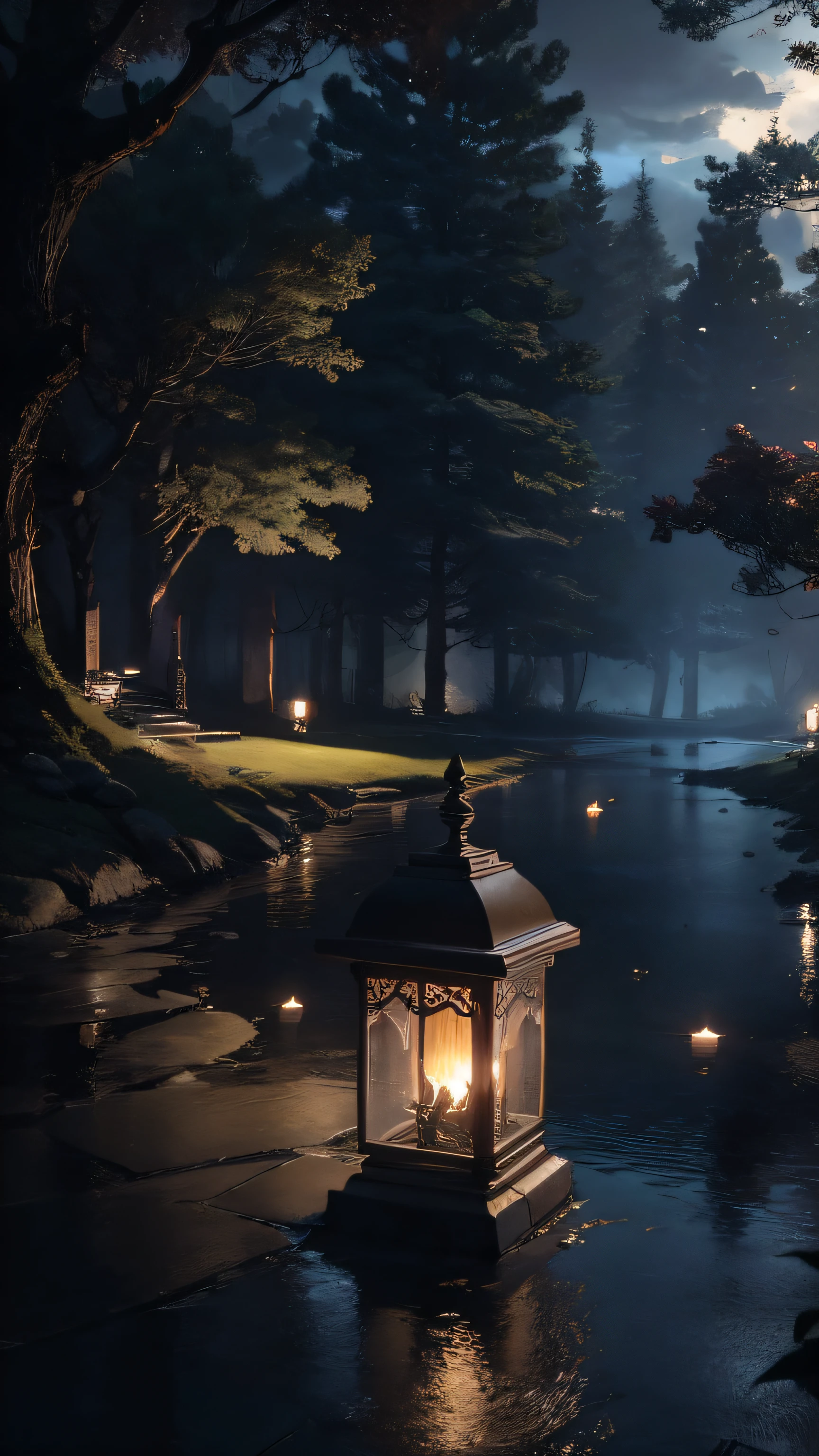 tmasterpiece，best qualtiy，（Very detailed CG unity 8k wallpaper），（best qualtiy），（Most Best Illustration），（best shadow），Glowing Elves，With glowing deer，Drinking water in the pool，Natural elements in the forest theme。Mysterious forest，Beautiful forest，great outdoors，surrounded by flower，Delicate leaves and branches are covered with fireflies（nature elements），（Jungle theme），（foliage），（tree branch），（glowworm），（particle effect）and so on。3D ， rendering by octane， Ray traching， Ultra-detailed sky， Clouds， holding_weapon， no_humans， Glow， Giant machinery_The tree， City with tall trees _Architecture， "Sky， Clouds， with light glowing， big trees， Neighborhoods， gleeful， scybernetic_trees， tree_mech， sci-fy，  Realistis， Mechanical" science fiction， 城市， Render in octane， hyper realisitc， 8k， Epic composition， cinematic ligh， rendering by octane， ArtStation landscape telephoto：Carl Clifton and Galen Rowell， 16K resolution，Dustin Lefevre and tdraw's landscape veduta photo，8K分辨率，Detailed landscape painting by Ivan Shishkin，DeviantArt，Flickr，Rendered in Enscape，hiyao miyazaki，Nausicaa Ghibli，Breath of The Wild，，Trends in Artstation，cgsociety，8K post-processing is highly detailed，Junji Murakami，Mucha Klimt，Sharandula，Hiroshi Yoshida，Tom Bagshaw，Ross Tran，Artgerm，Craig Mullins，dramatics，Junji Murakami，Moody lighting rendered by the Octane engine，Character 8K symmetrical color grading、cinmatic lighting、complexdetails、8k detail post processing、Hype is realistic、Octane number reproduction、Zdzisław Beksiński style、AR 2：3 Reality Reality – Auto –v6 –s2 fine-tuning model Leon